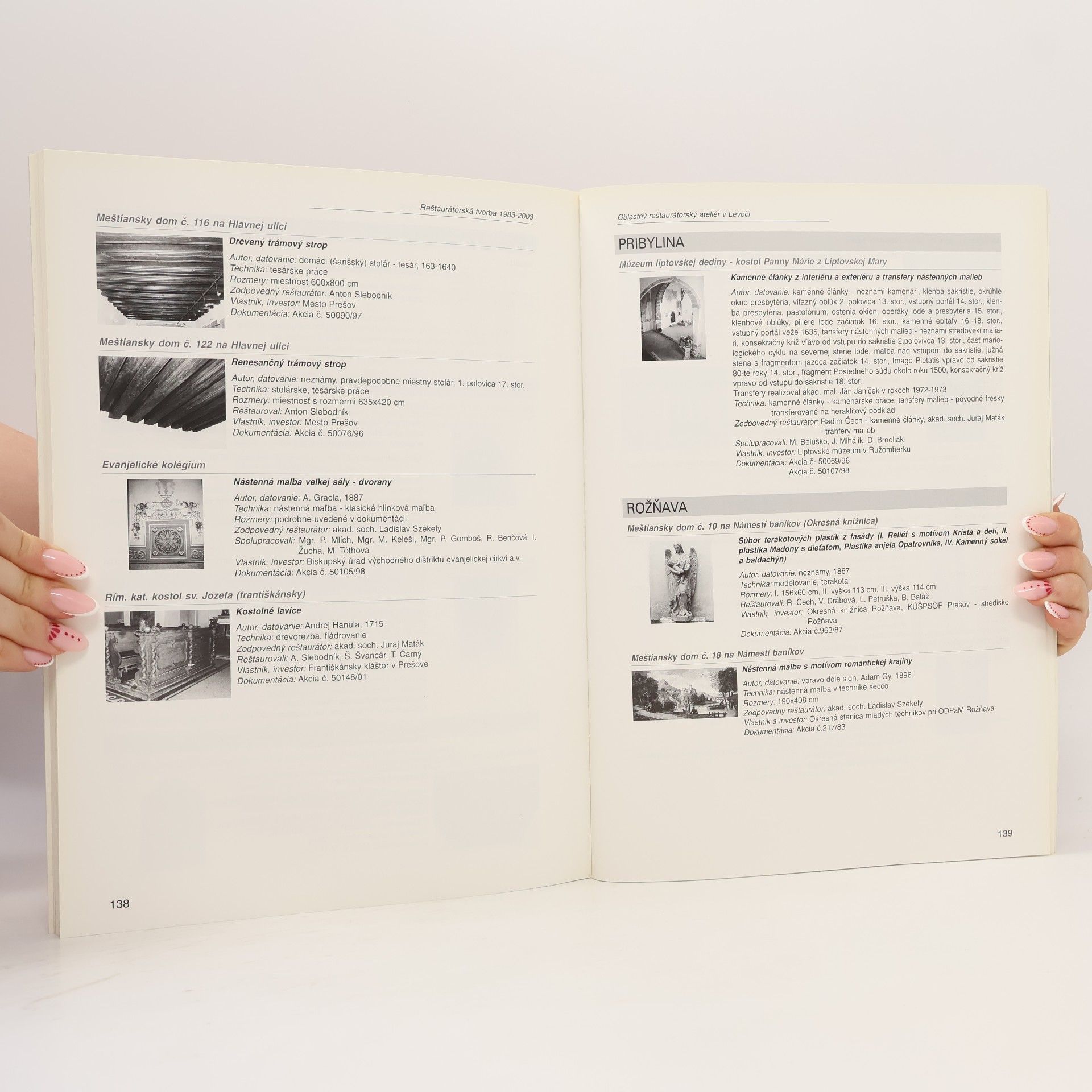 Autores varios 20 rokov Oblastného reštaurátorského ateliéru v Levoči 1983-2003