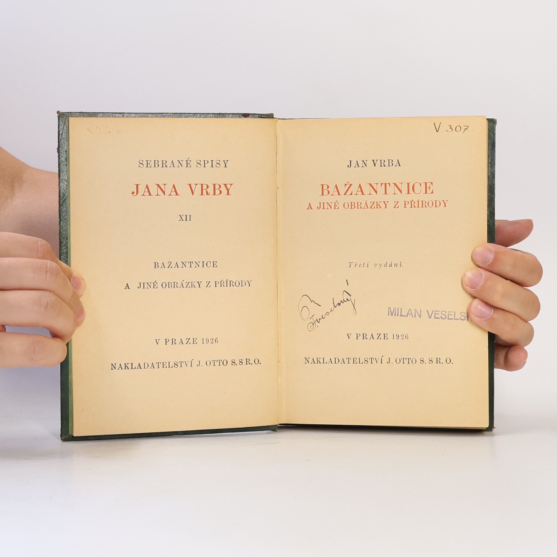 Jan Vrba Spisy XII. Bažantice a jiné obrázky z přírody