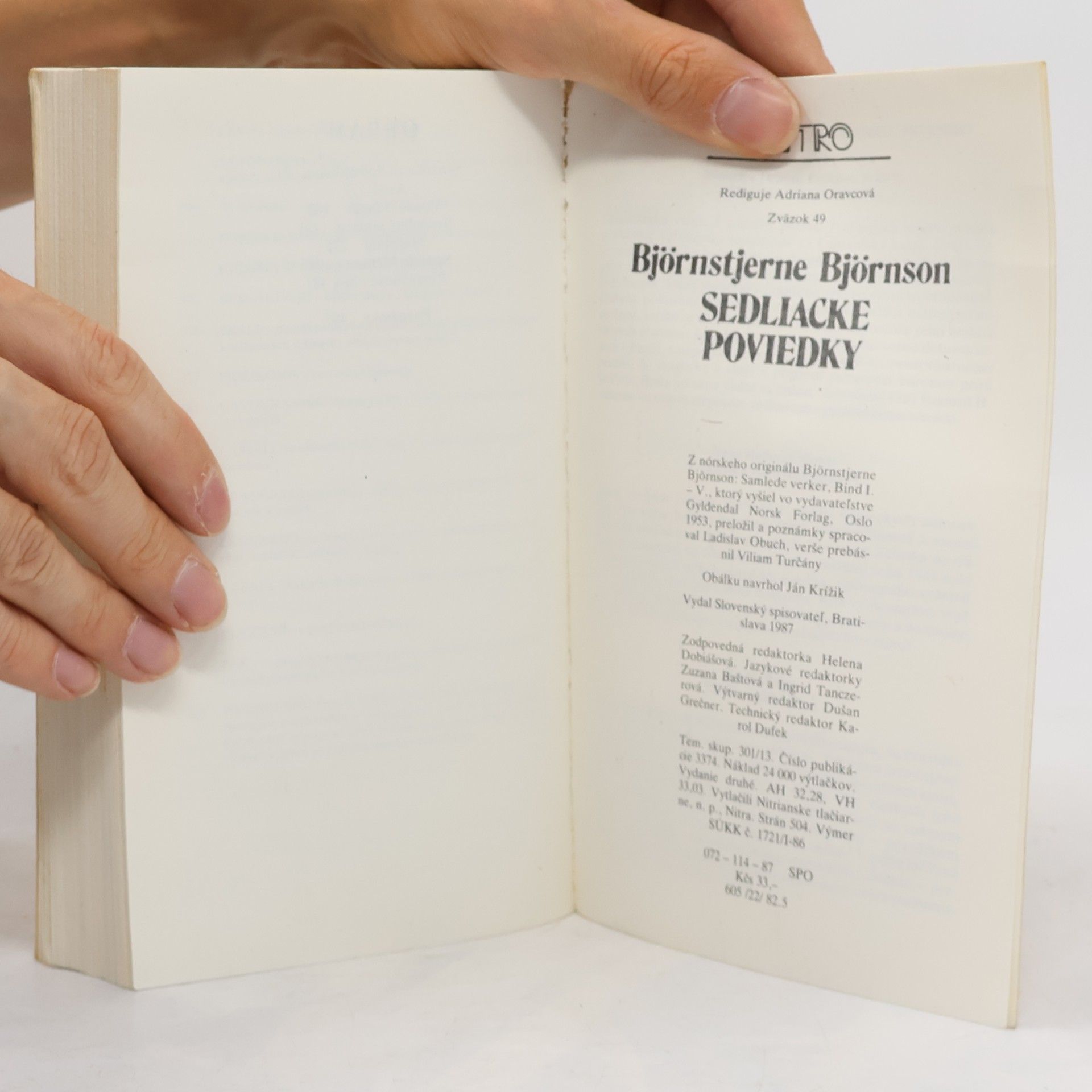 Bjørnstjerne Bjørnson Sedliacke poviedky