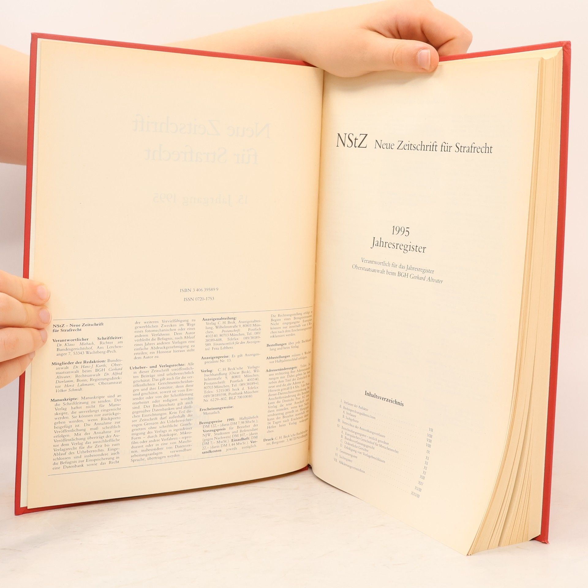 Gerhard Altvater Neue Zeitschrift für Strafrecht 15. Jahrgang