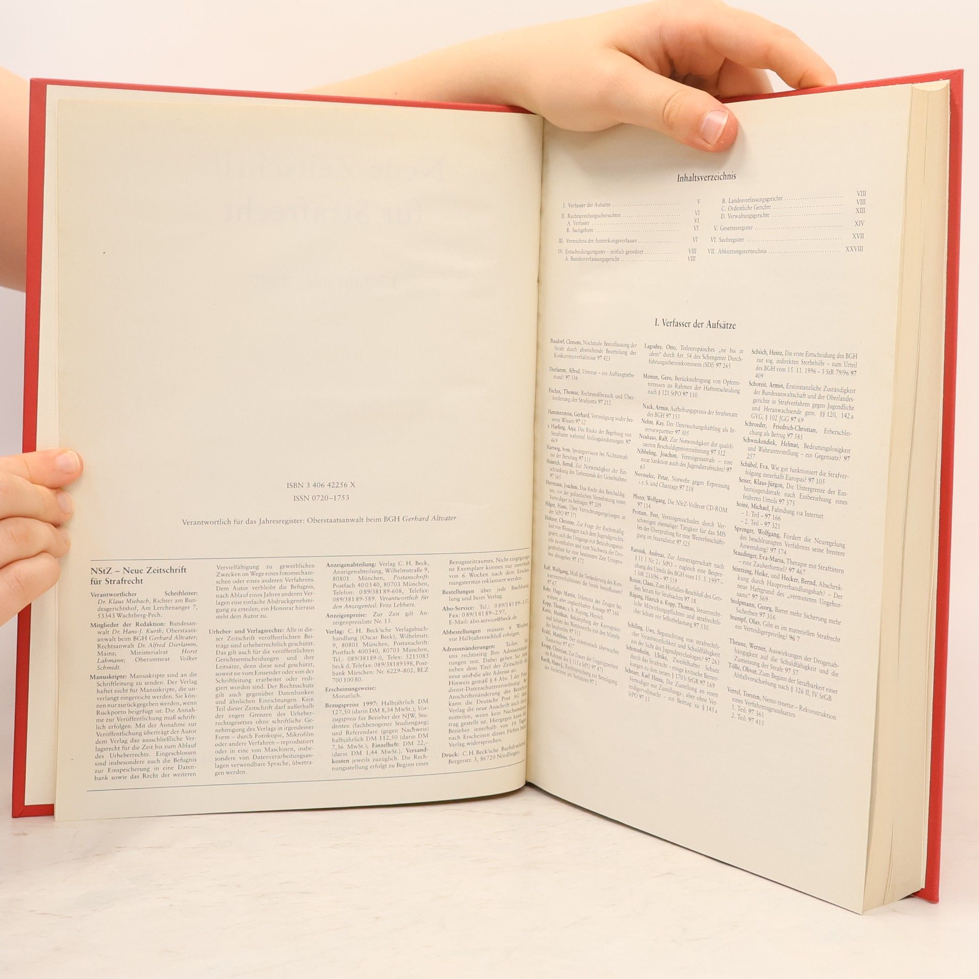 Gerhard Altvater Neue Zeitschrift für Strafrecht 17. Jahrgang 1997