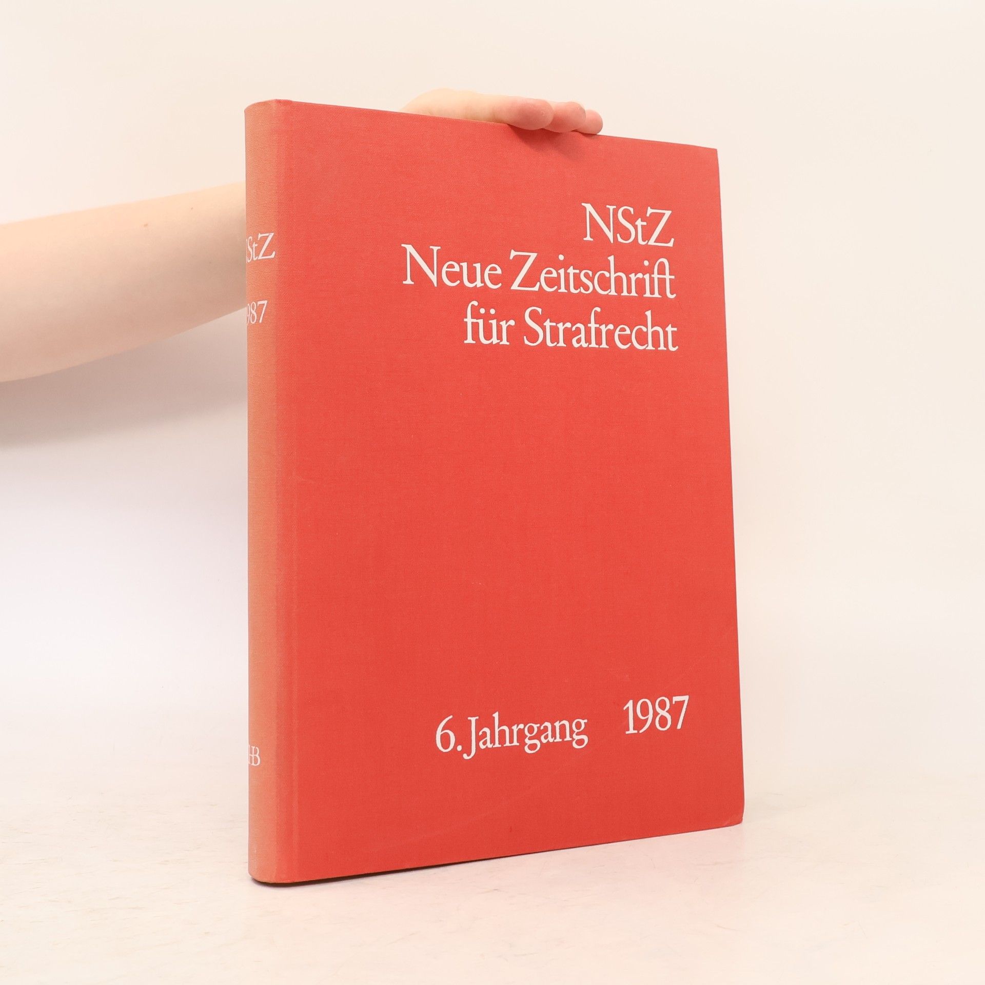 NStZ Neue Zeitschrift für Strafrecht 1987 Jahresregister
