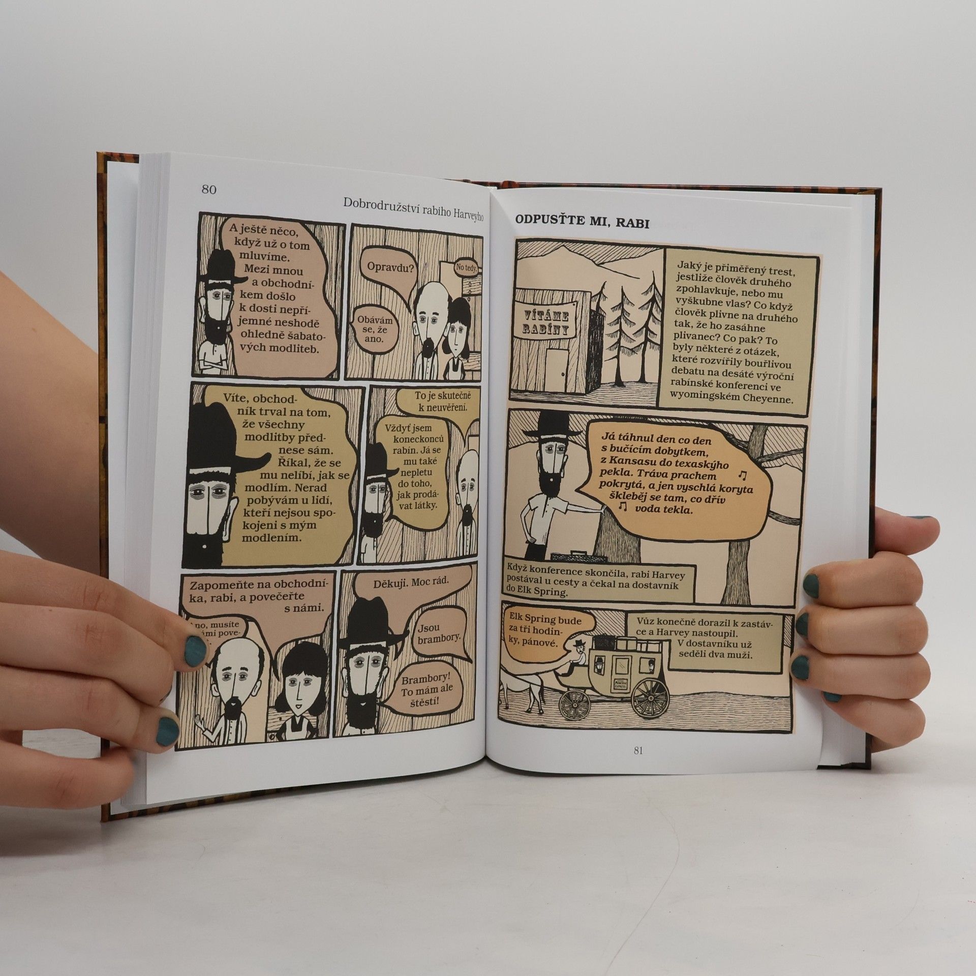 Stephen Sheinkin Dobrodružství rabiho Harveyho - kreslená novela o židovské moudrosti a důvtipu na Divokém západě