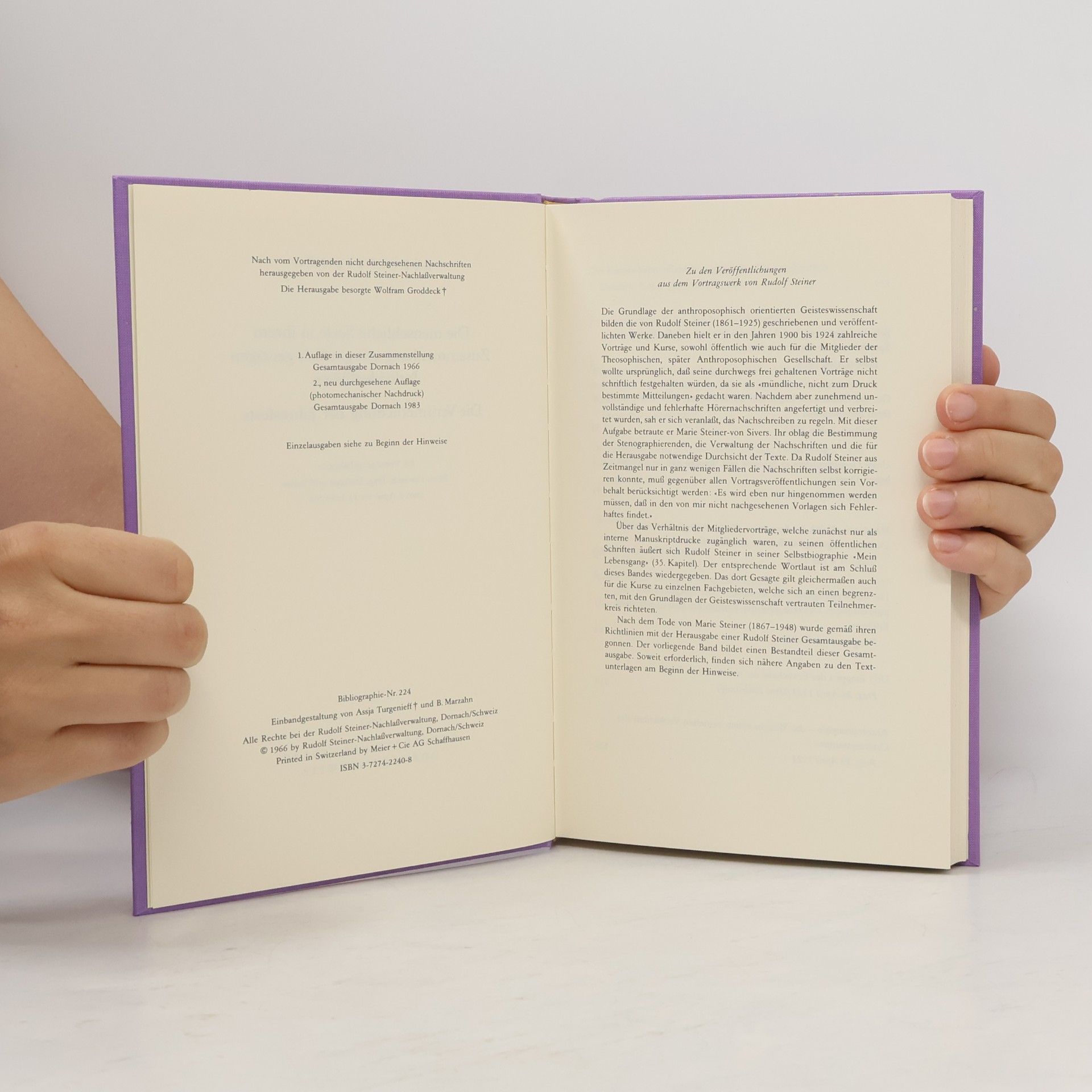 Rudolf Steiner Die menschliche Seele in ihrem Zusammenhang mit göttlich-geistigen Individualitäten: Die Verinnerlichung der Jahresfeste ; elf Vorträge, gehalten in Bern, Dornach, Prag, Stuttgart und Berlin vom 6. April bis 11. Juli 1923