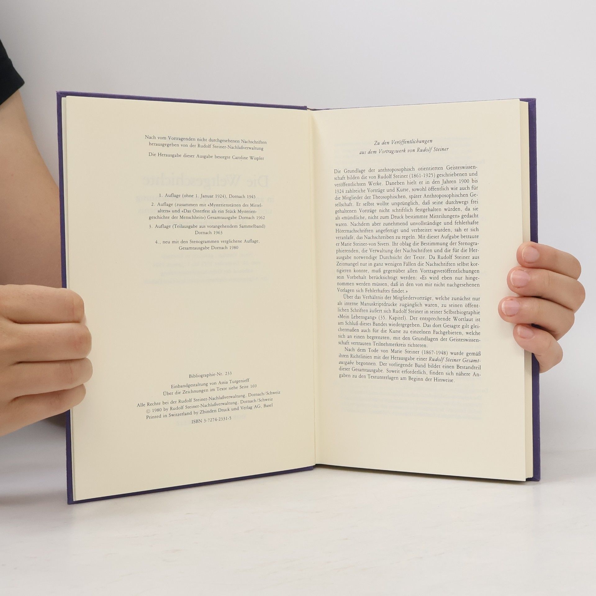 Rudolf Steiner Světové dějiny ve světle anthroposofie a jako základ poznání lidského ducha