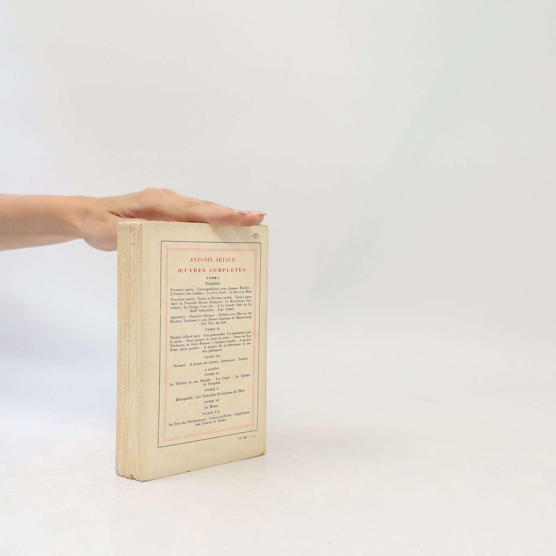 Antonin Artaud Oeuvres completes I