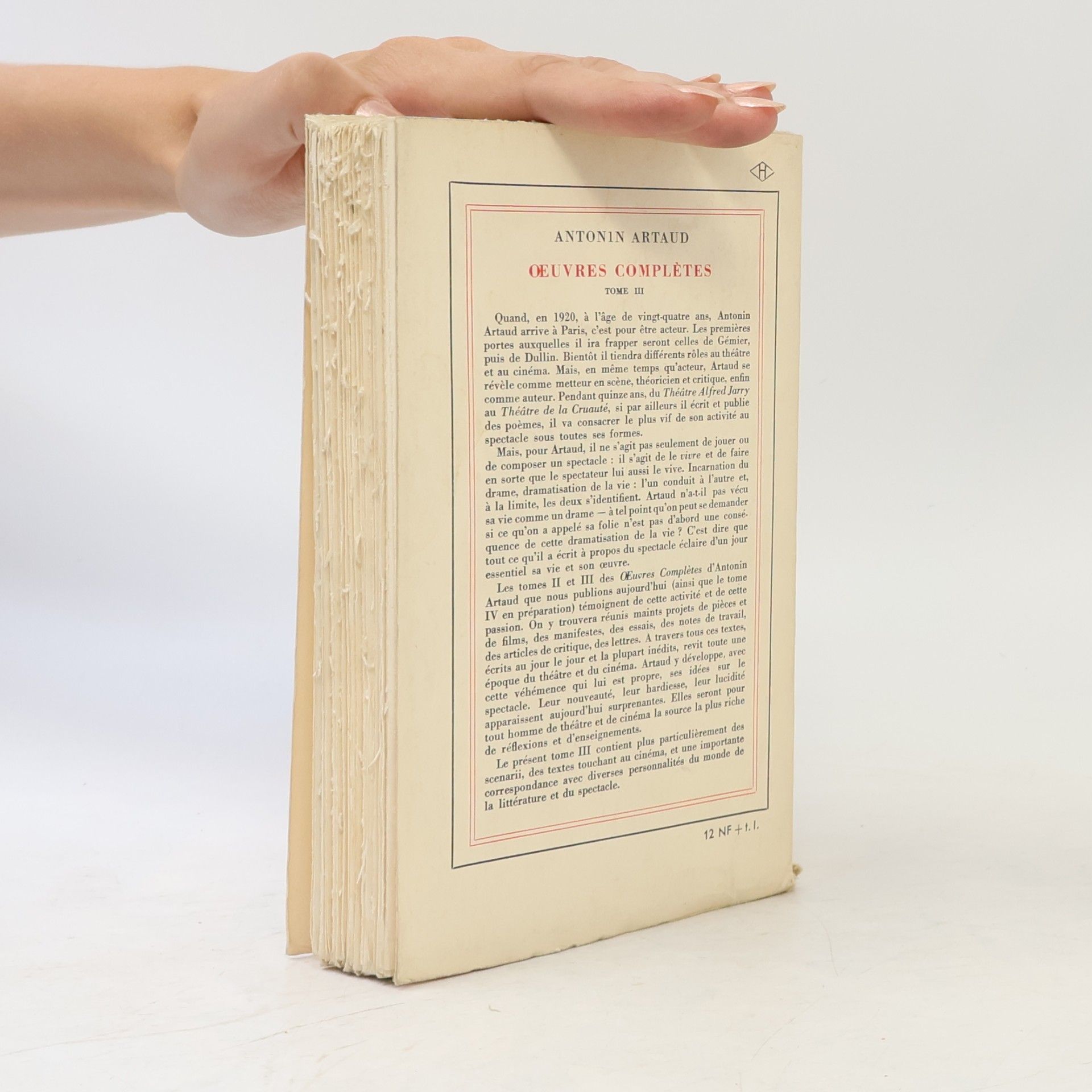 Antonin Artaud Oeuvres completes III