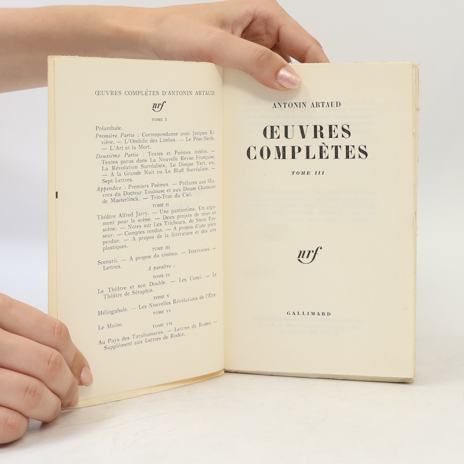 Antonin Artaud Oeuvres completes III