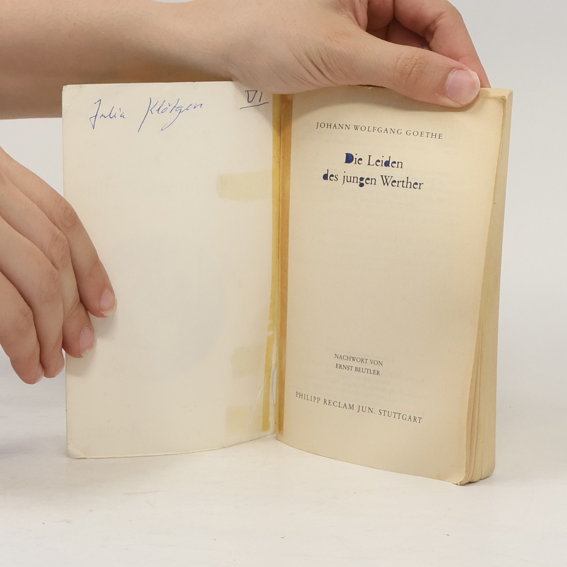Johann Wolfgang von Goethe Die Leiden des jungen Werther