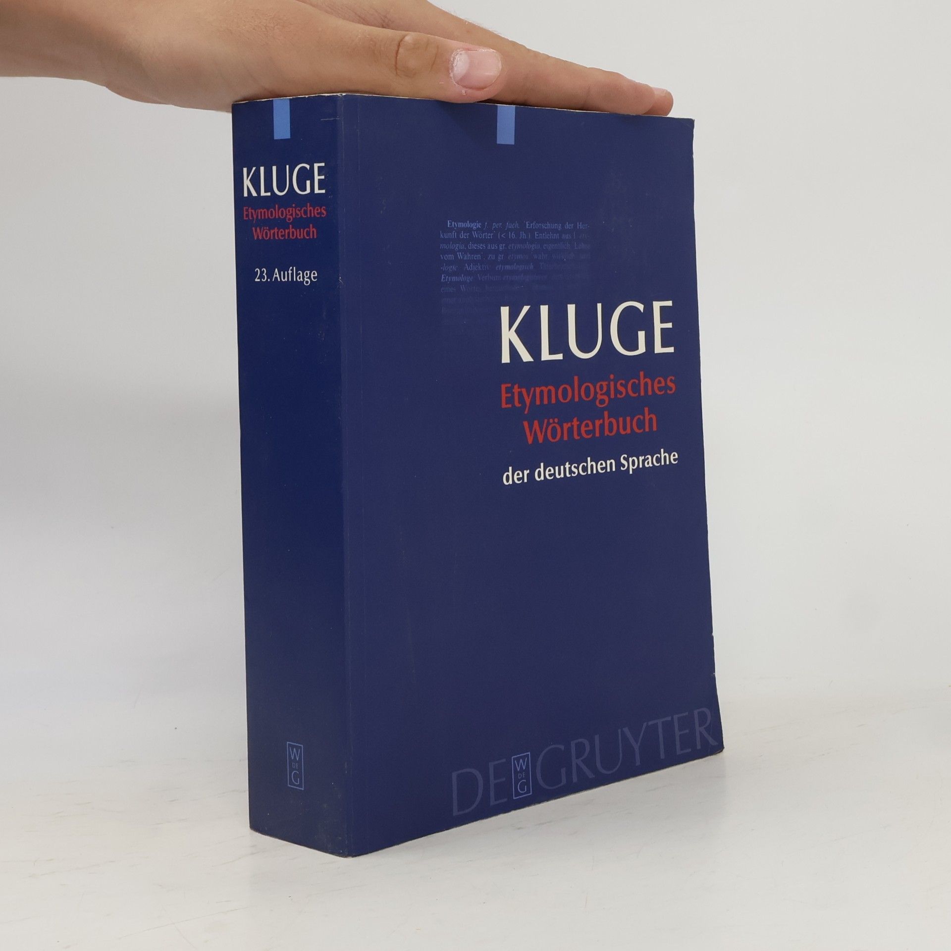 Friedrich Kluge Etymologisches Wörterbuch der deutschen Sprache