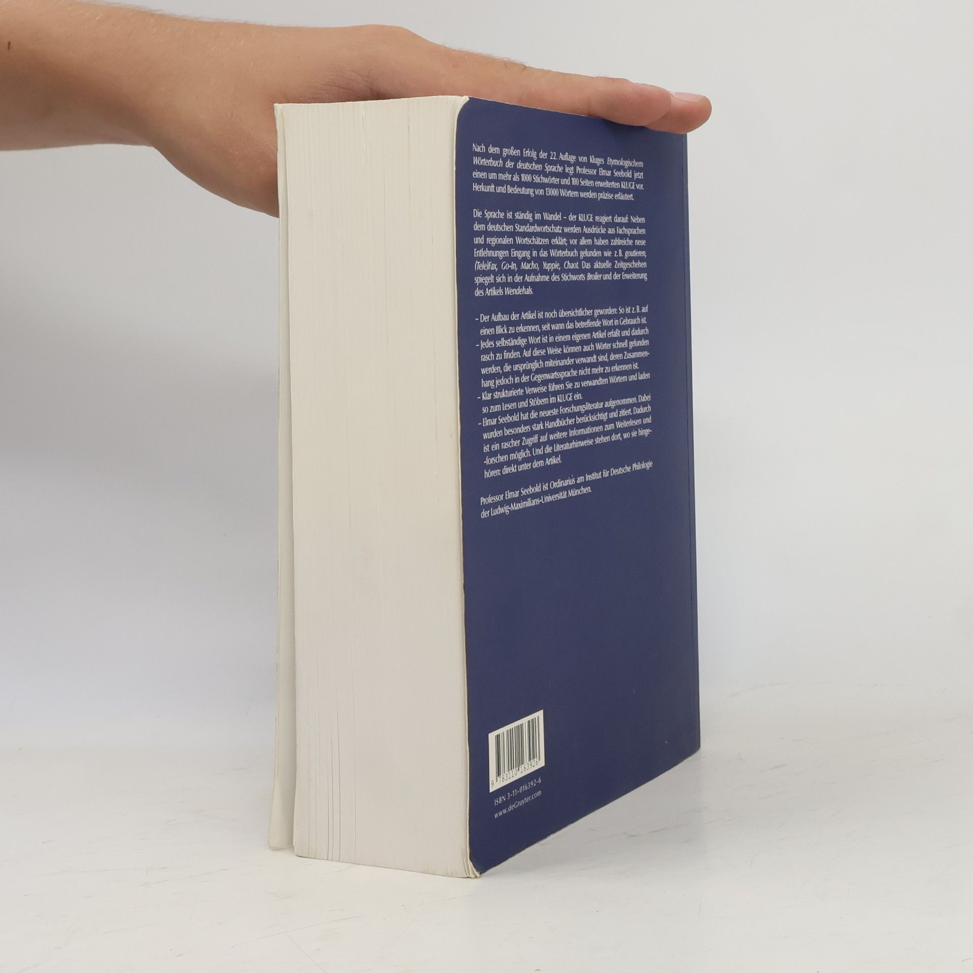 Friedrich Kluge Etymologisches Wörterbuch der deutschen Sprache