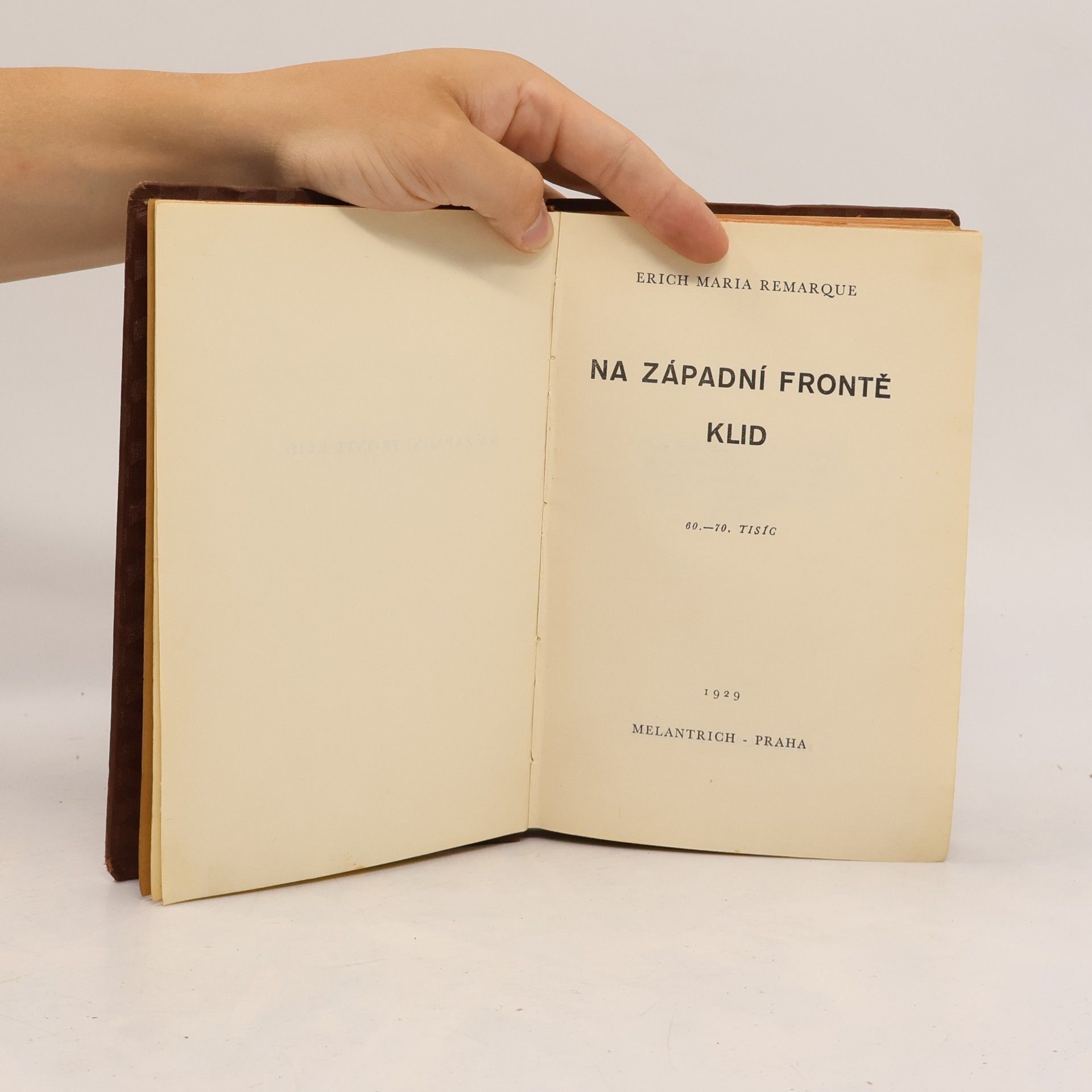 Erich Maria Remarque Na západní frontě klid
