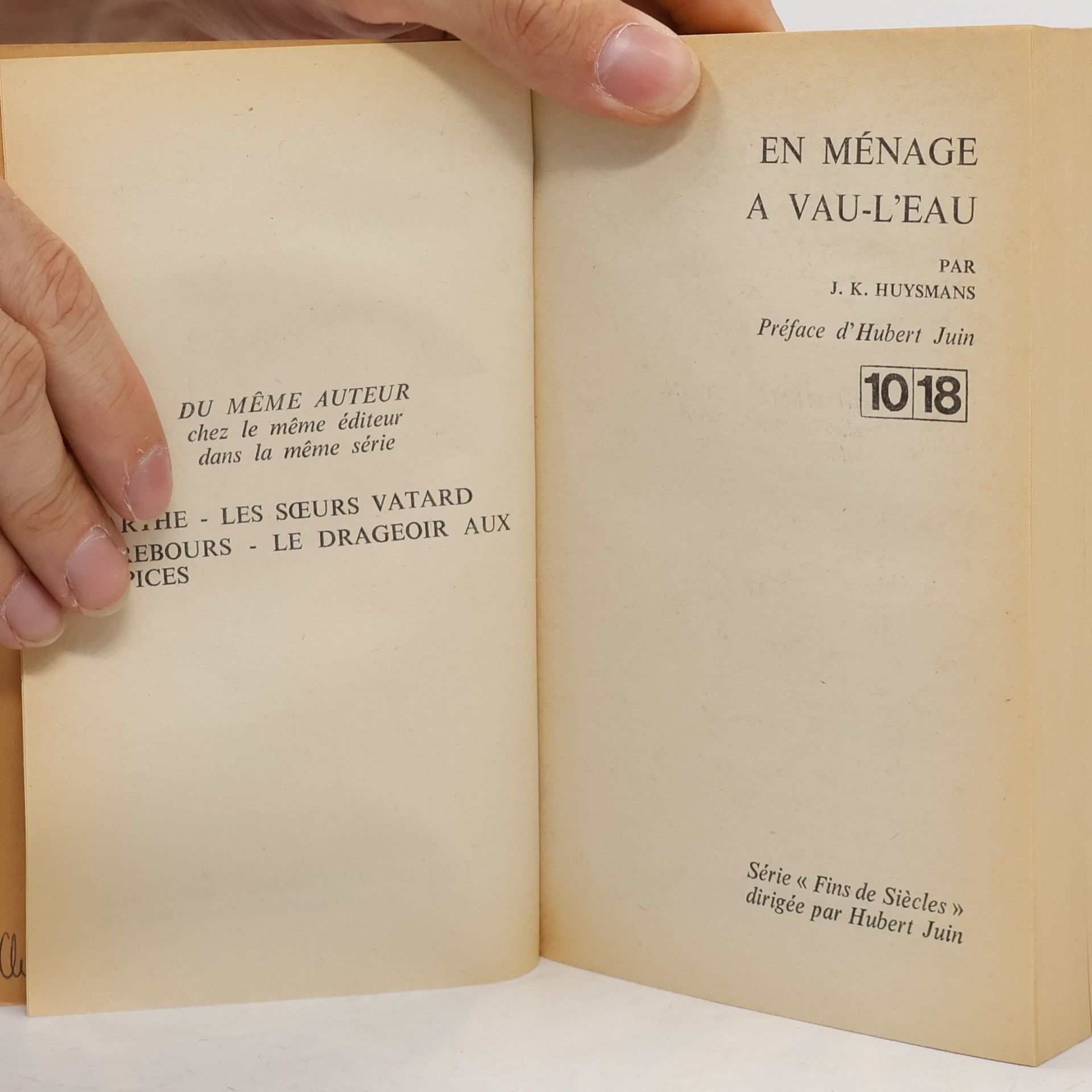 Joris-Karl Huysmans En ménage / À vau-l'eau.