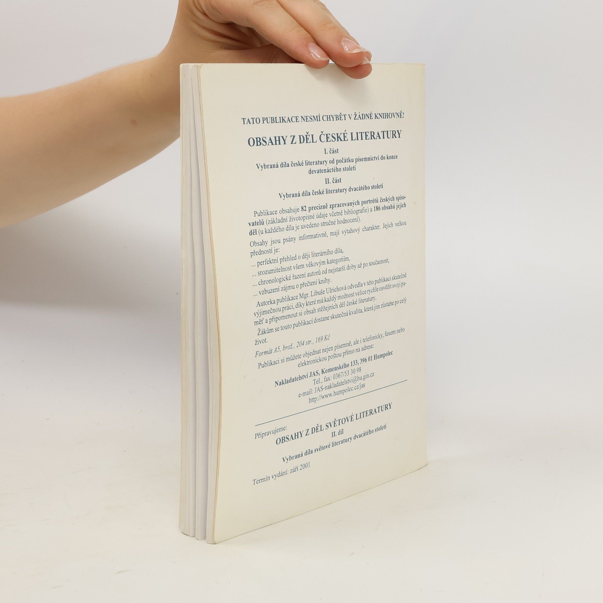 Libuše Ulrichová Obsahy z děl světové literatury I. díl