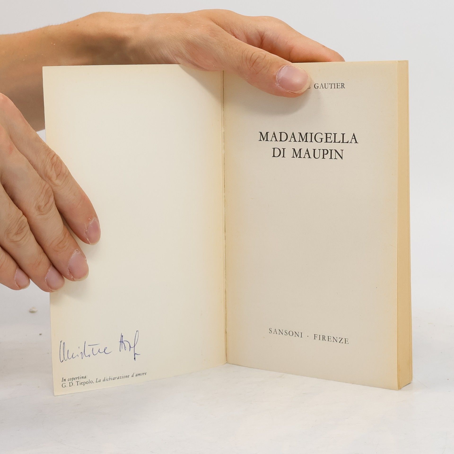 Théophile Gautier Madamigella di Maupin