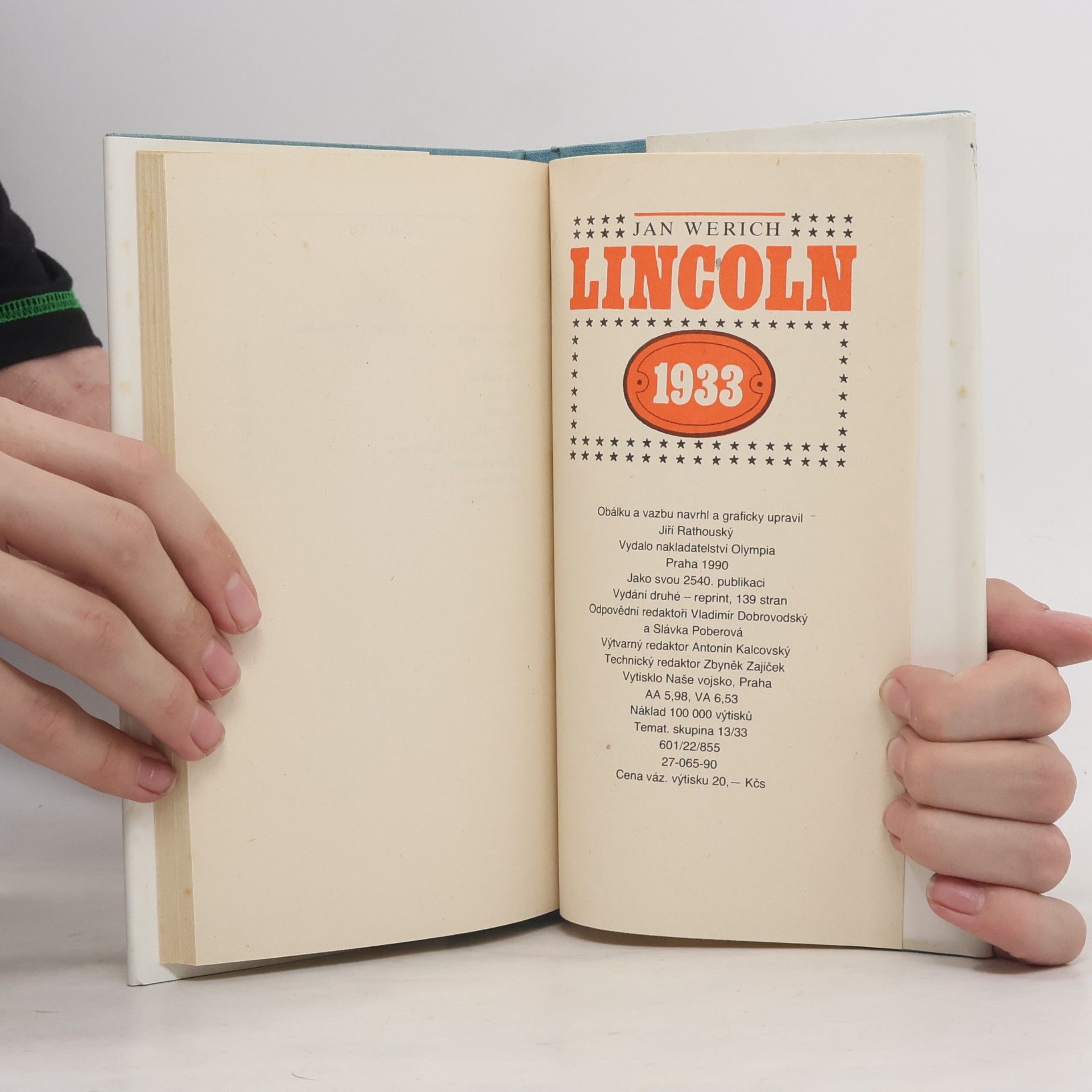 Jan Werich Lincoln 1933