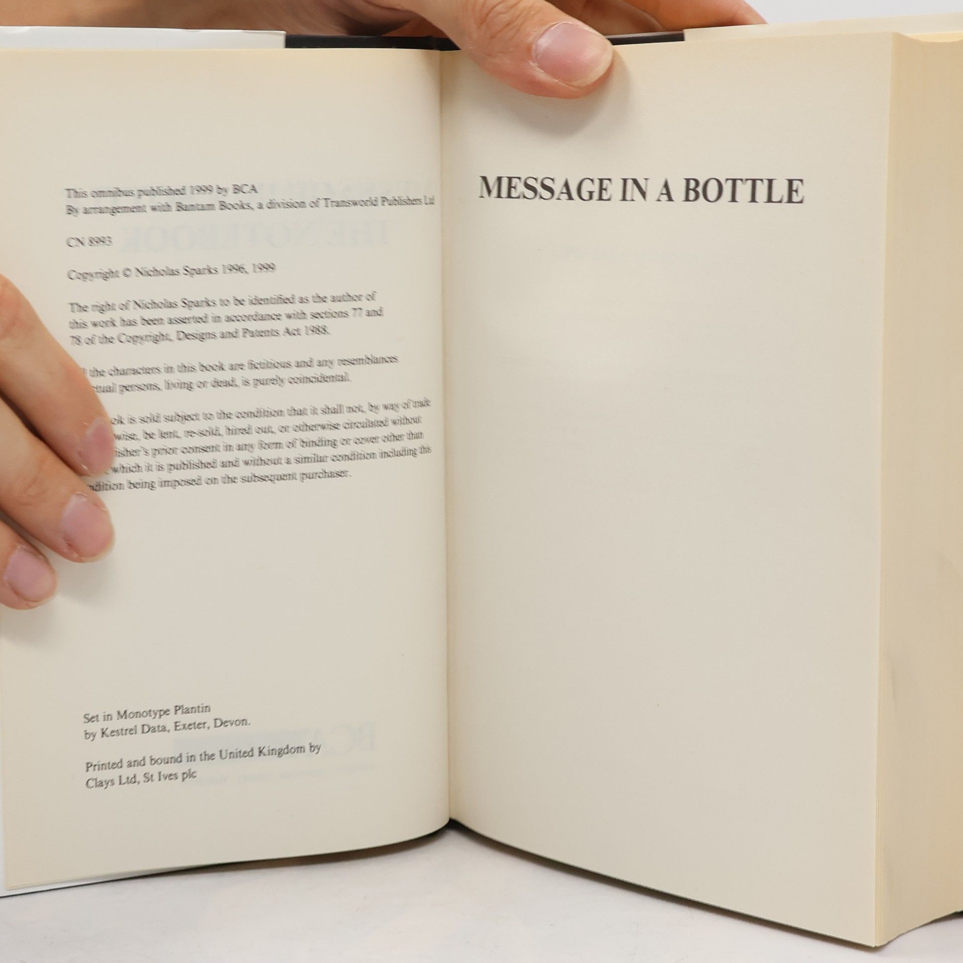Nicholas Sparks Message in a Bottle: The Notebook