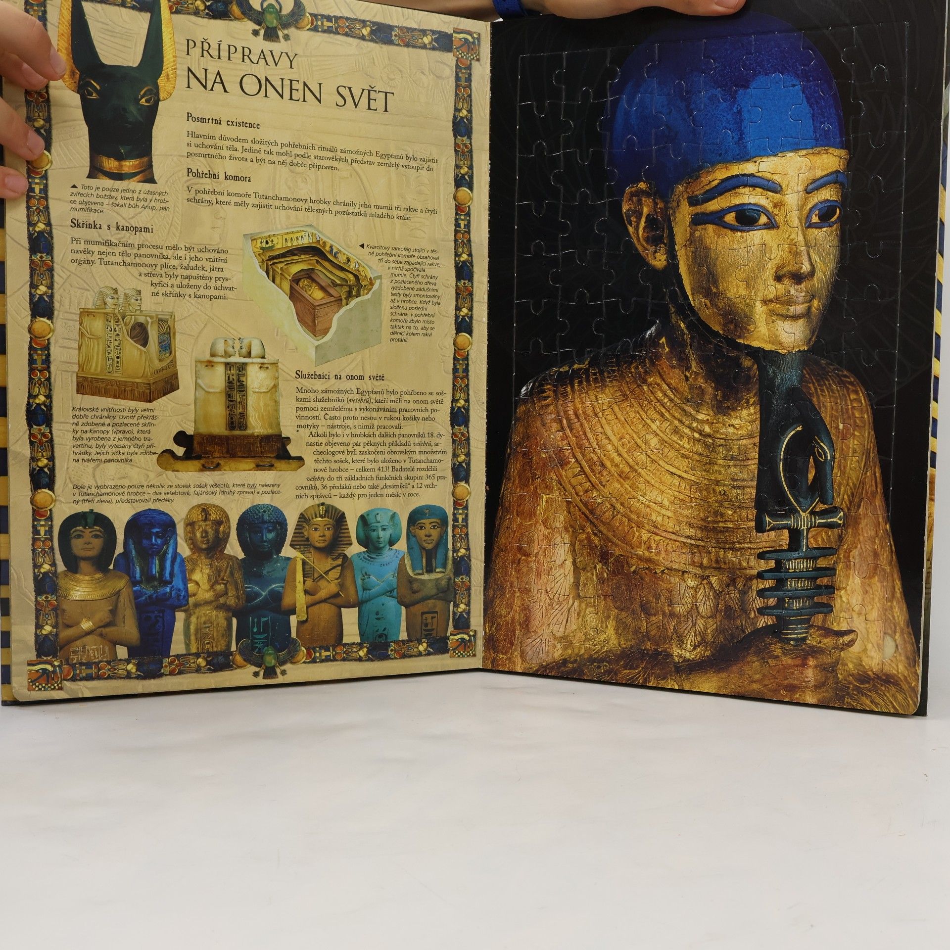 Niki Horin Tutanchamon : kniha se čtyřmi 96dílnými puzzle