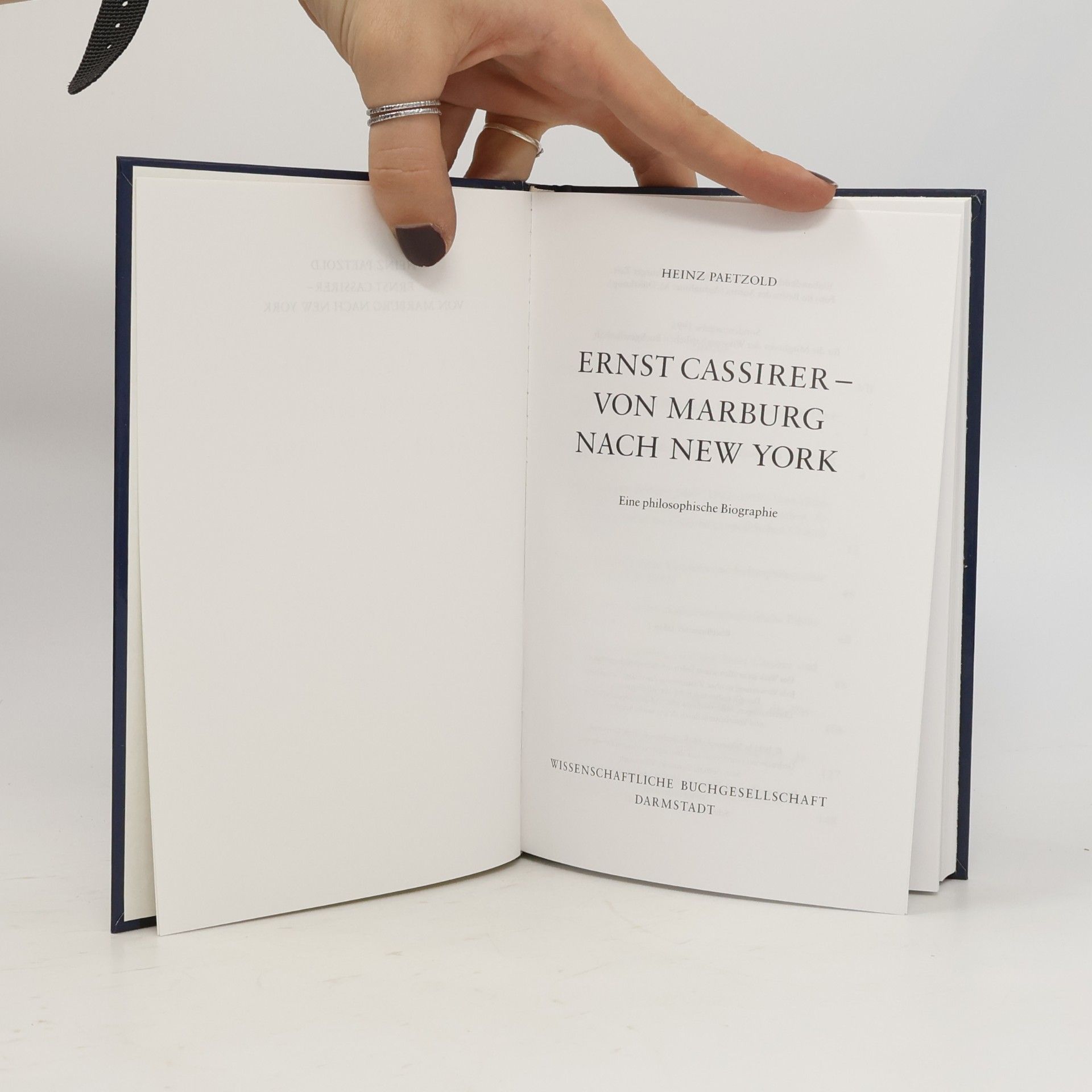 Heinz Paetzold Ernst Cassirer - Von Marburg nach New York