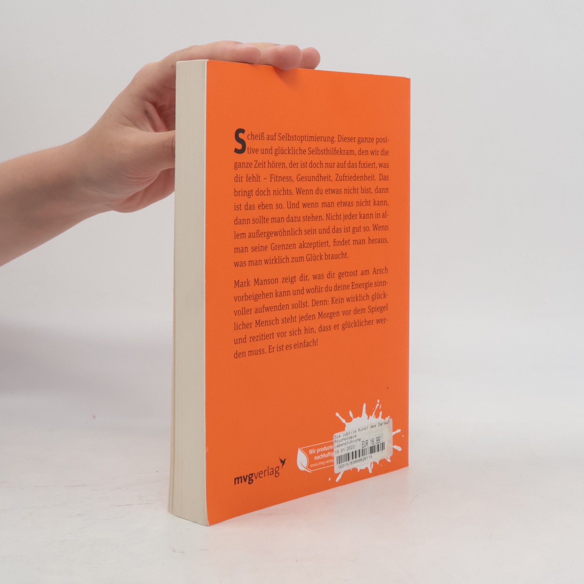 Mark Manson Die subtile Kunst des darauf Scheissens