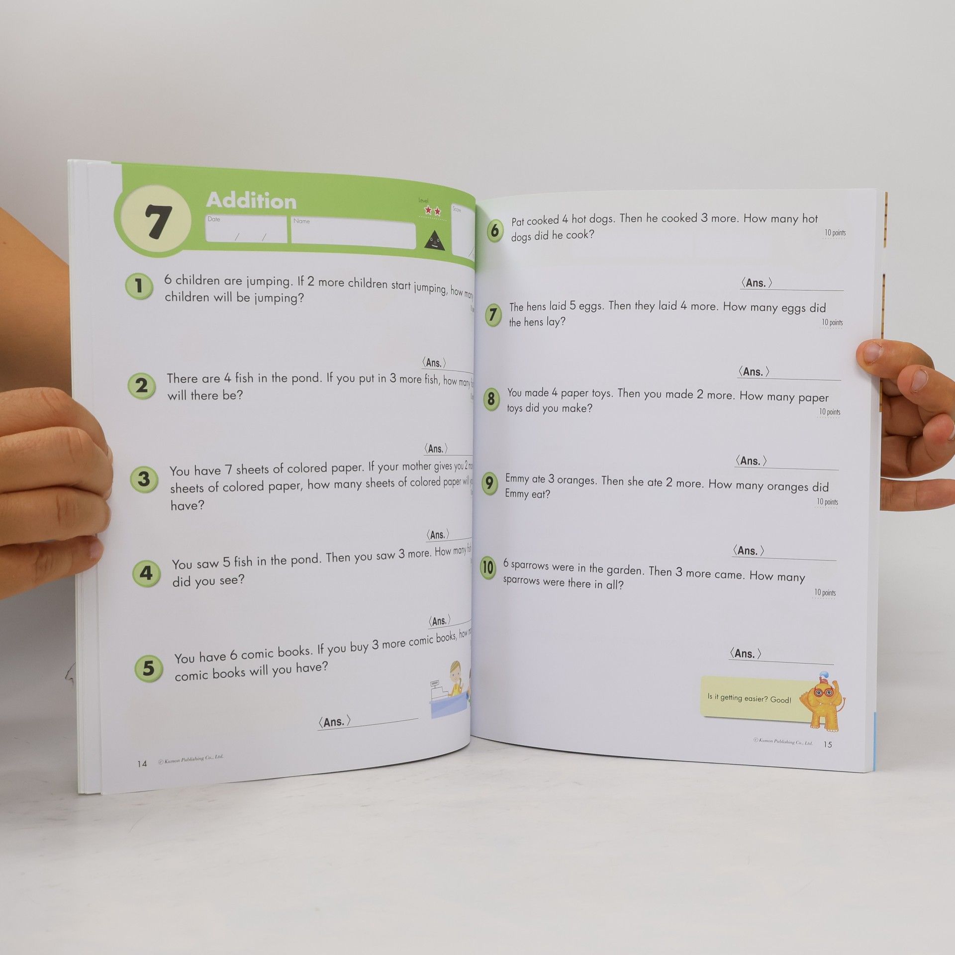 Eno Sarris Kumon Math Workbooks: Grade 1 Word Problems