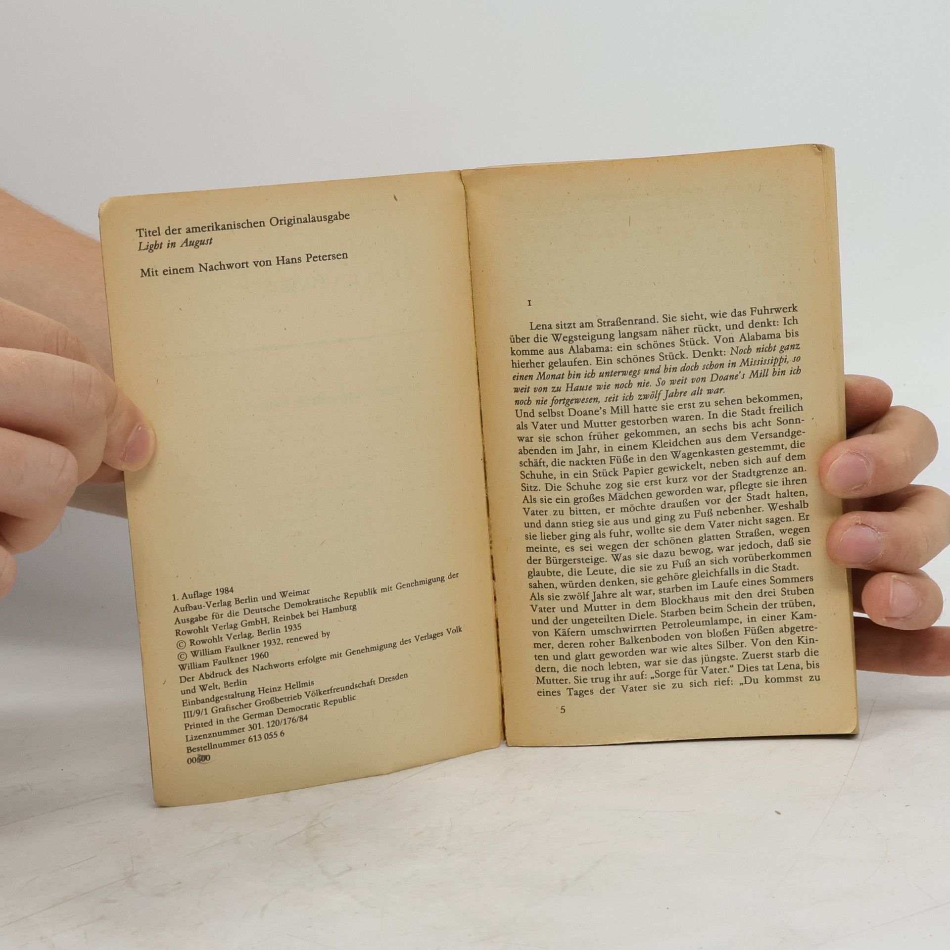 William Faulkner Licht im August