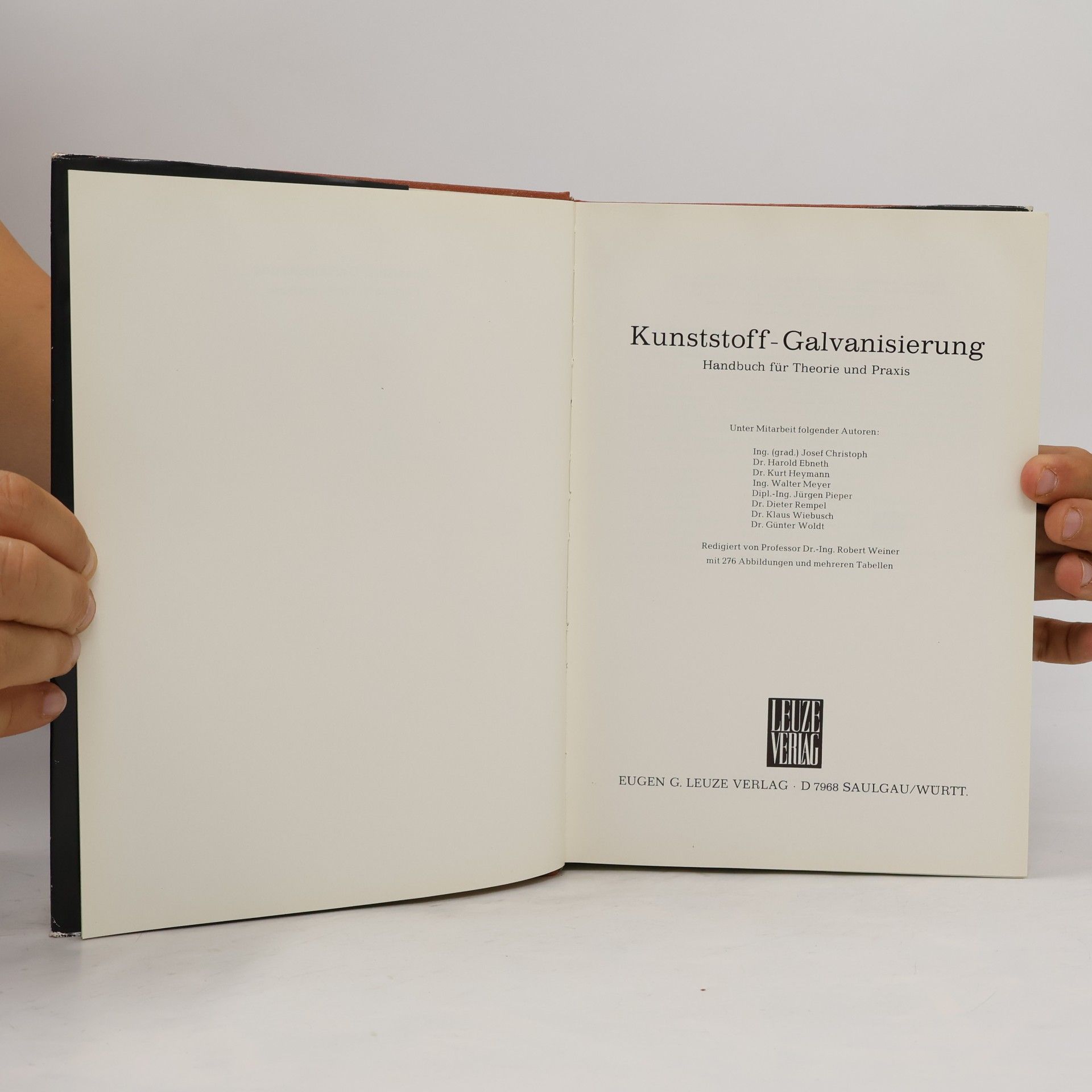 Josef Christoph Kunststoff Galvanisierung. Handbuch für Theorie und Praxis