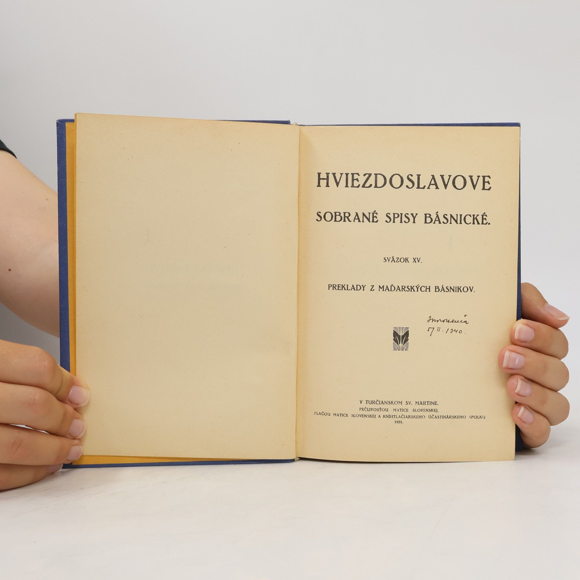 Collectif d'auteurs Hviezdoslavove sobrané spisy básnické. Svazok XV.