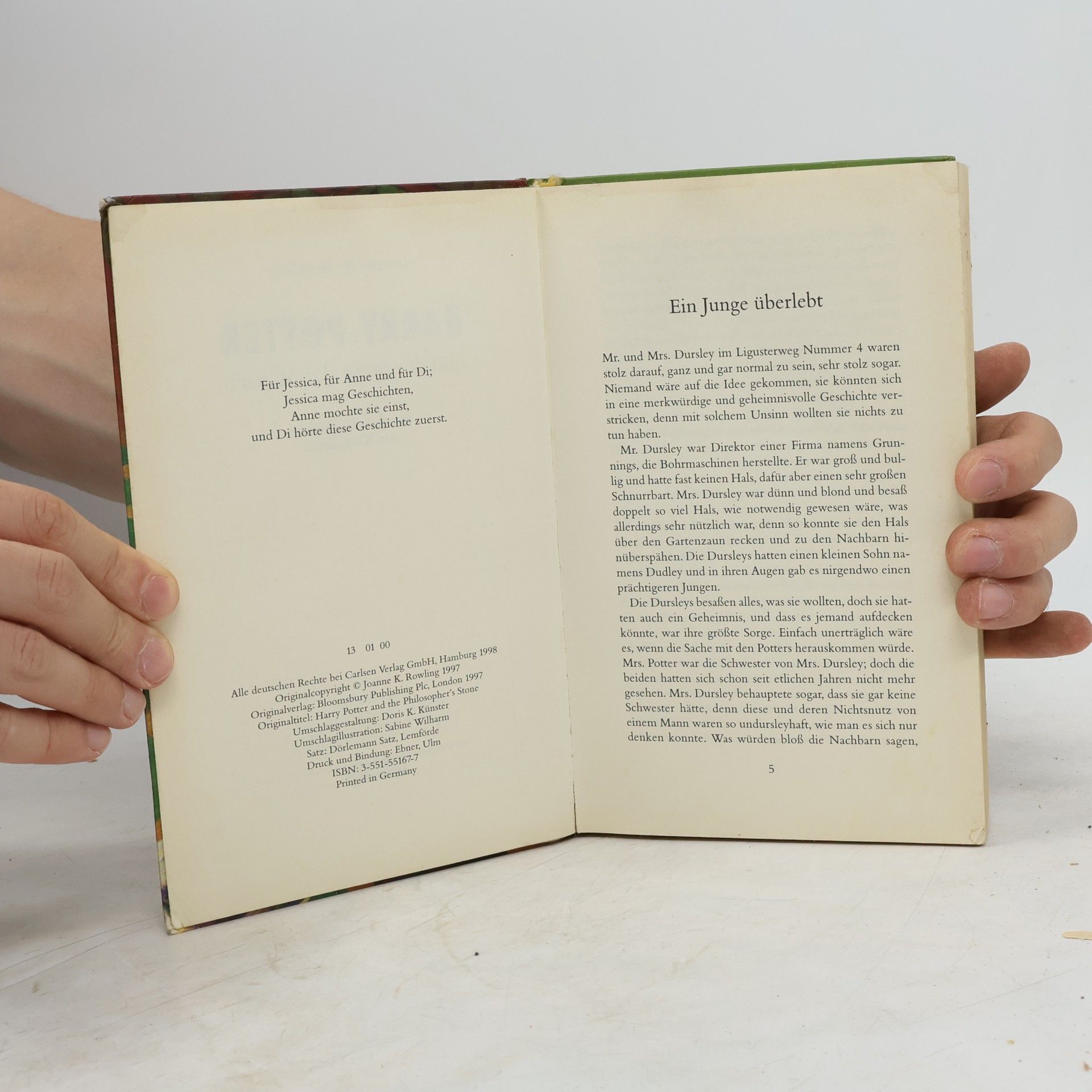 J. K. Rowling Harry Potter und der Stein der Weisen