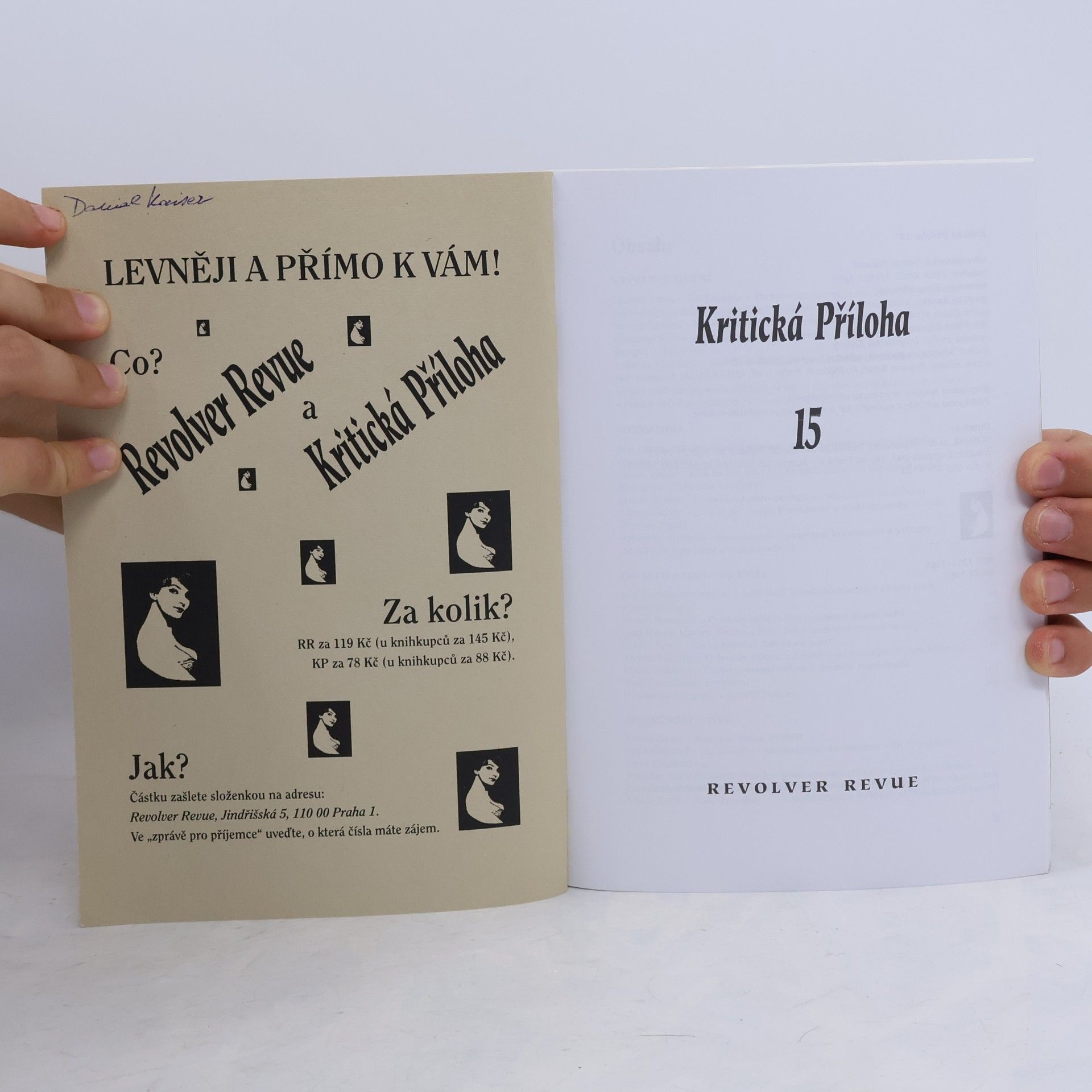 Collectif d'auteurs Kritická Příloha 15. Revolver revue