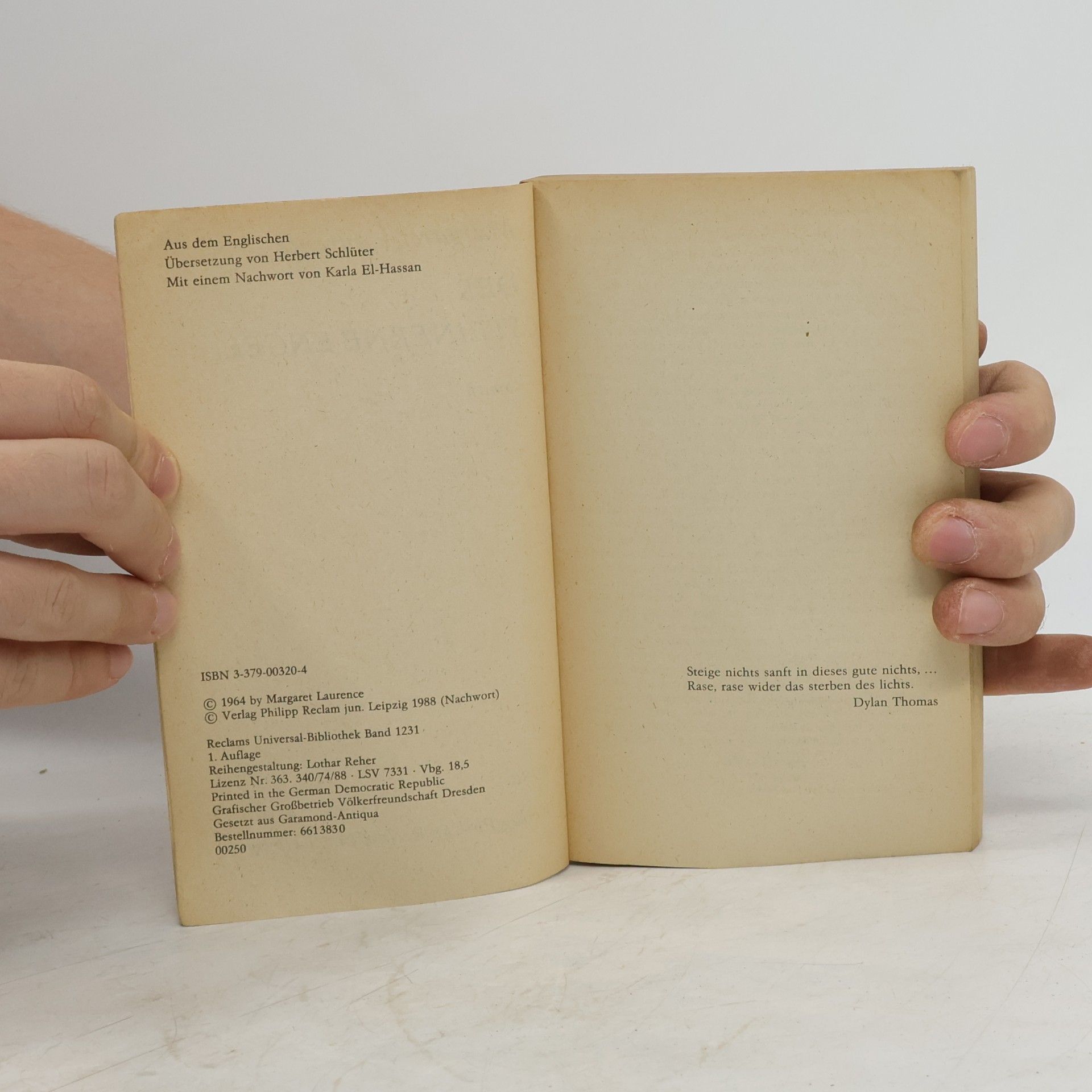 Margaret Laurence Der steinerne Engel