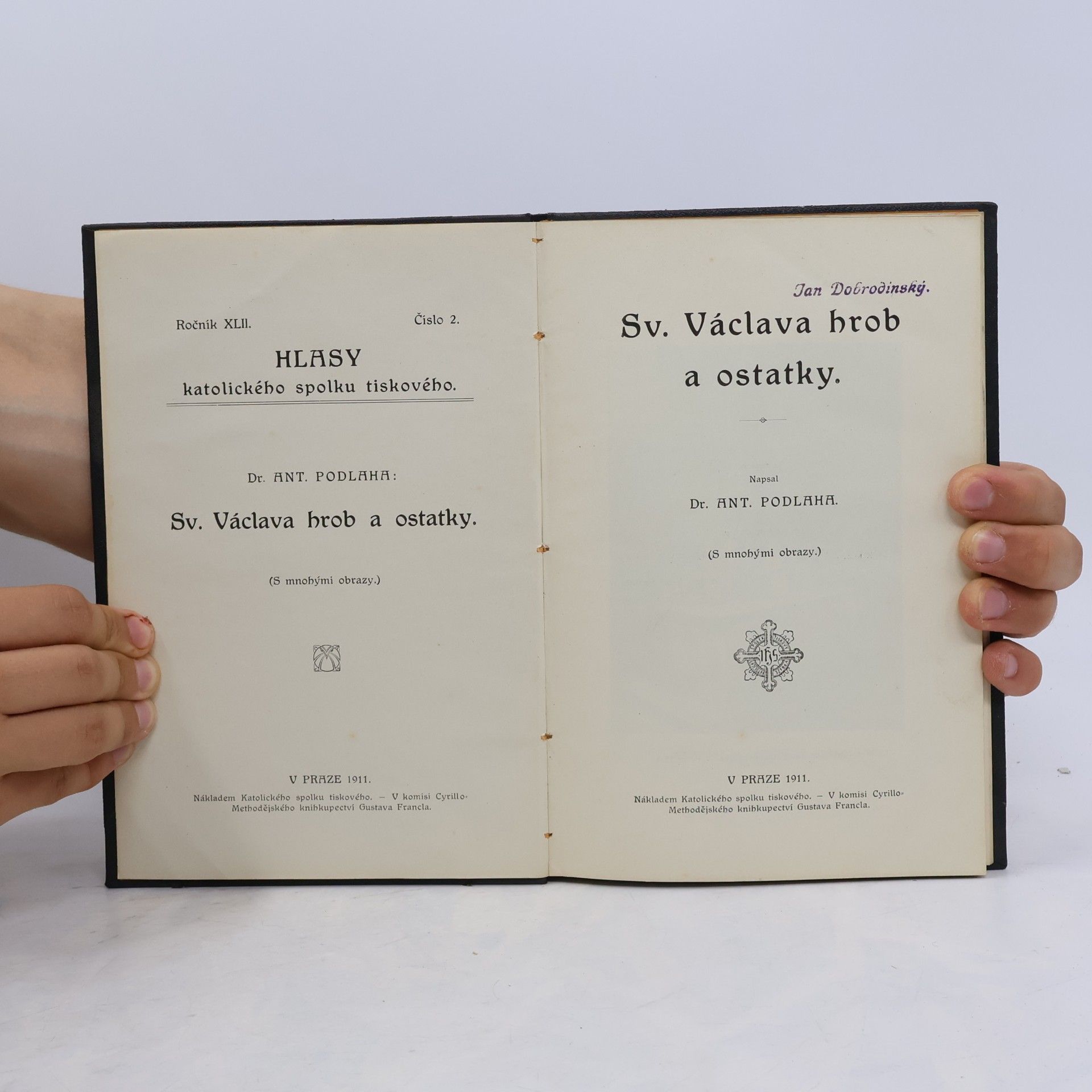 Antonín Podlaha Sv. Václava hrob a ostatky