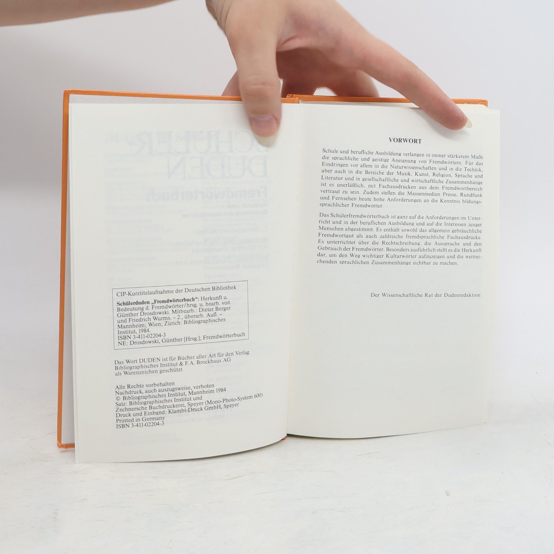 Günther Drosdowski Schülerduden, Fremdwörterbuch