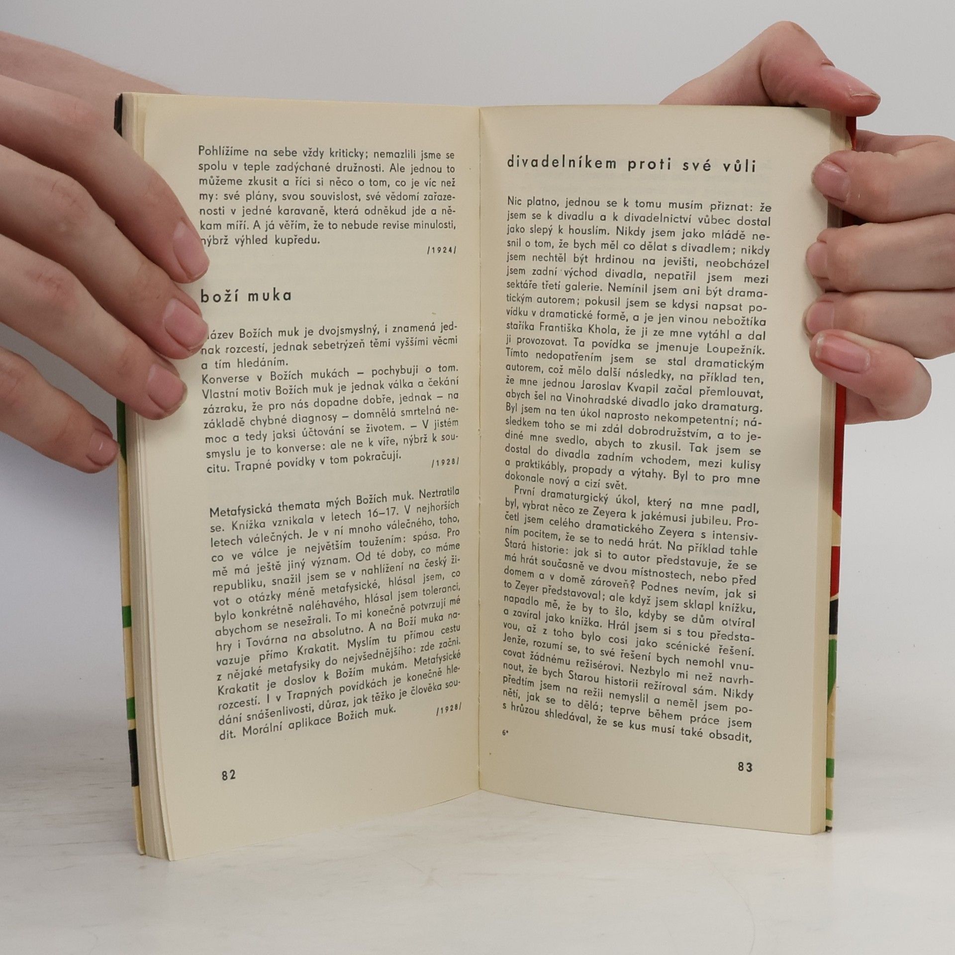 Karel Čapek Poznámky o tvorbě