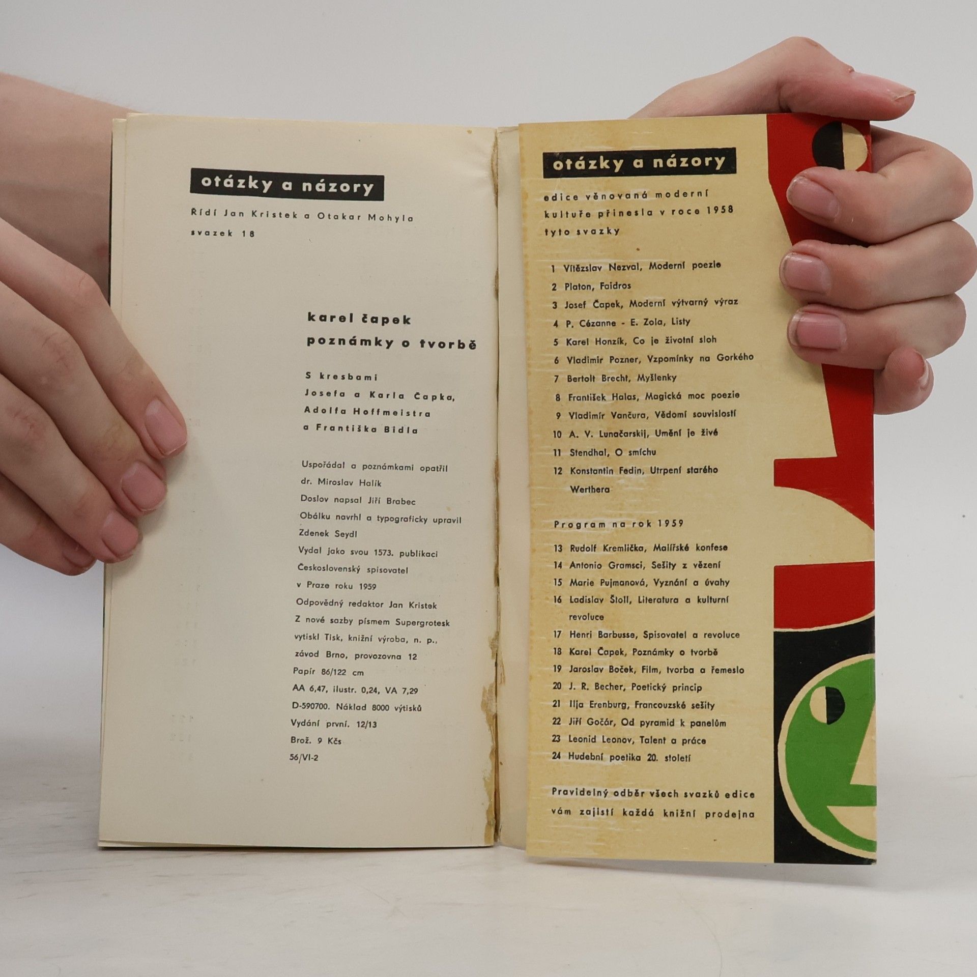Karel Čapek Poznámky o tvorbě