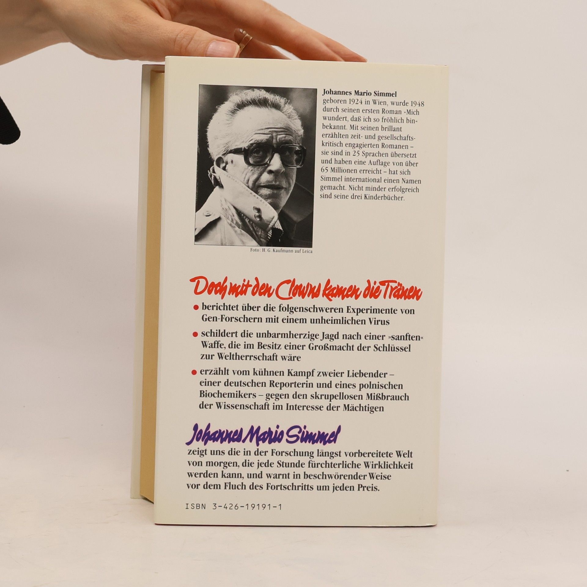 Johannes Mario Simmel Doch mit den Clowns kamen die Tränen