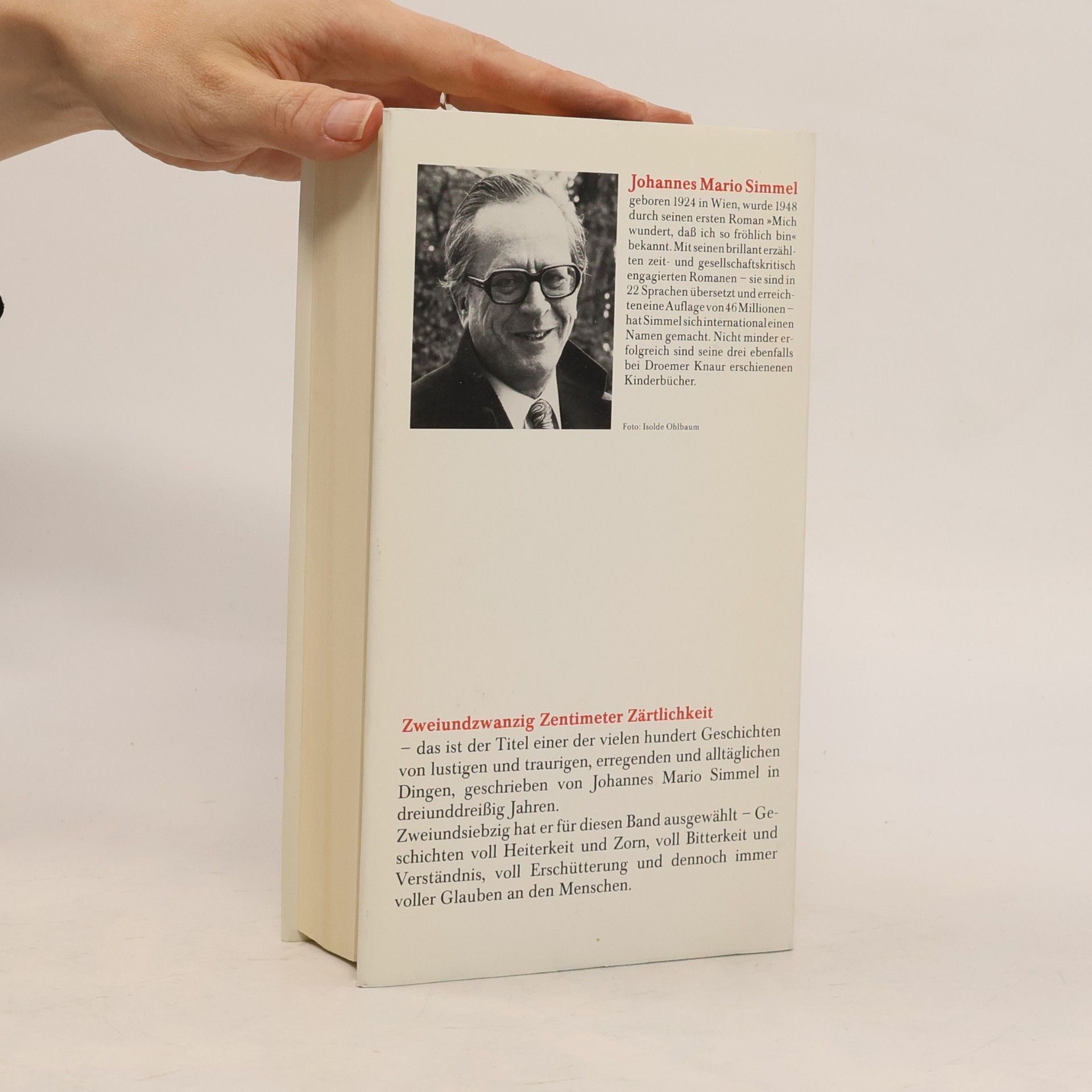 Johannes Mario Simmel Zweiundzwanzig Zentimeter Zärtlichkeit