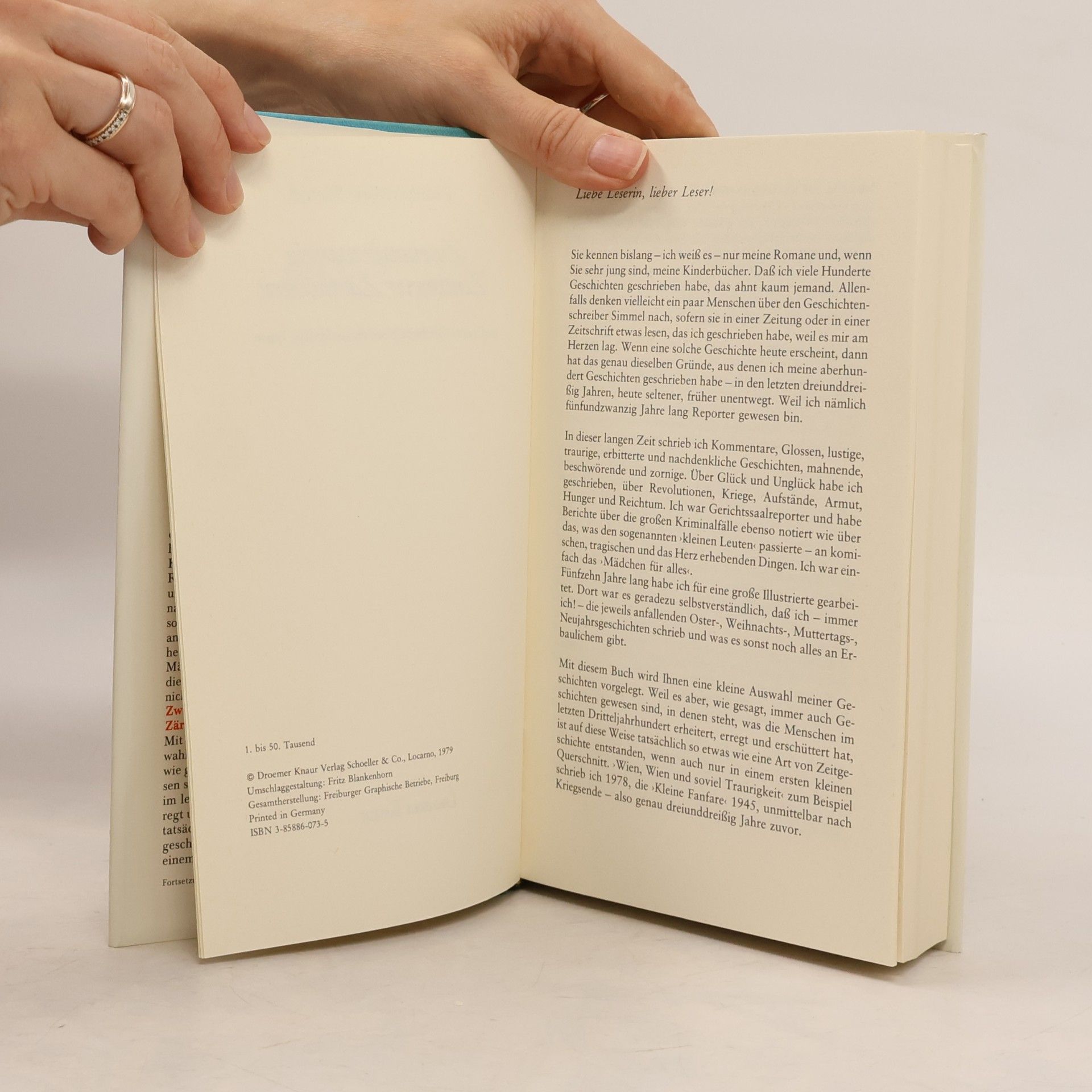 Johannes Mario Simmel Zweiundzwanzig Zentimeter Zärtlichkeit
