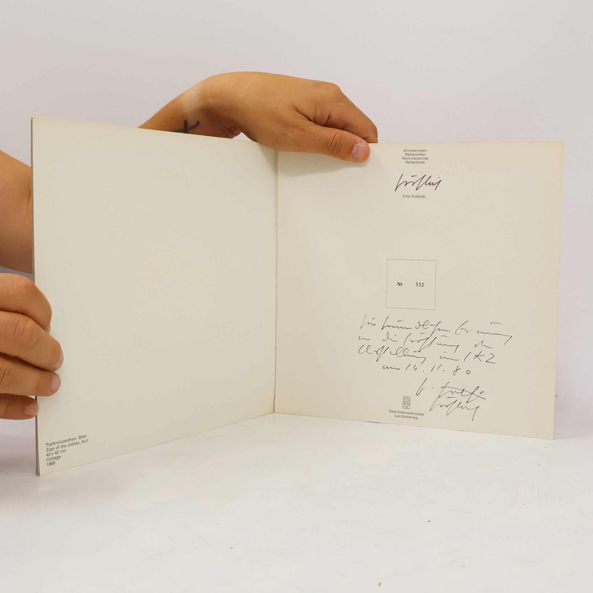 Fritz Fröhlich Erinnerungen, Reflexionen. Reminiscences, Reflections