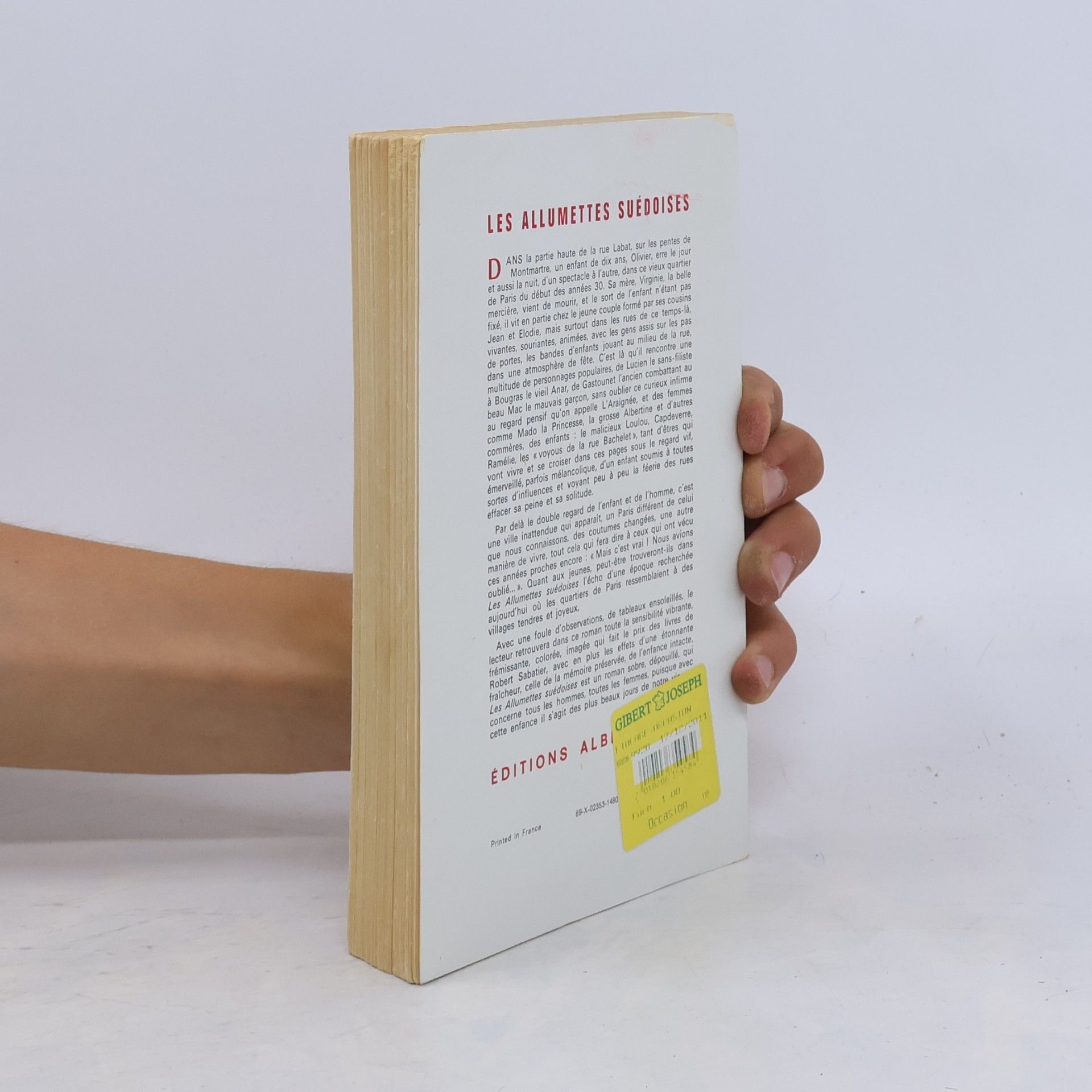 Robert Sabatier Les allumettes suédoises