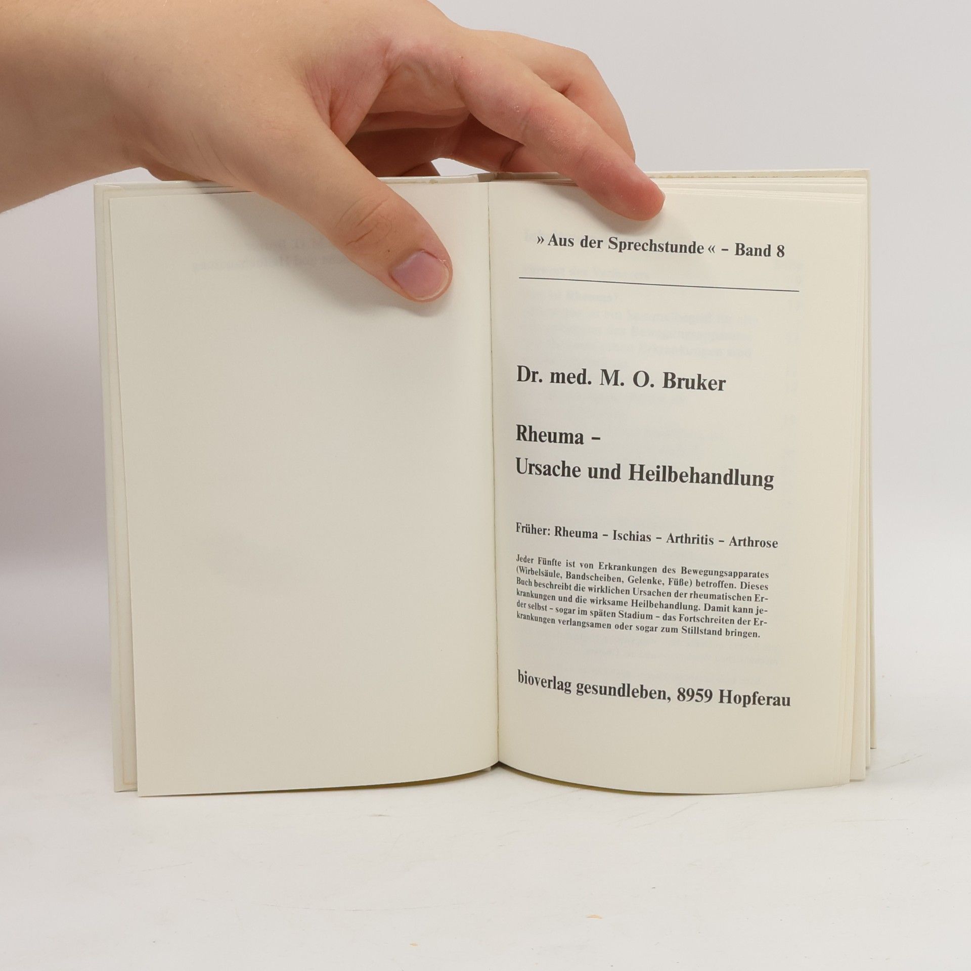 Max Otto Bruker Rheuma - Ursache und Heilbehandlung