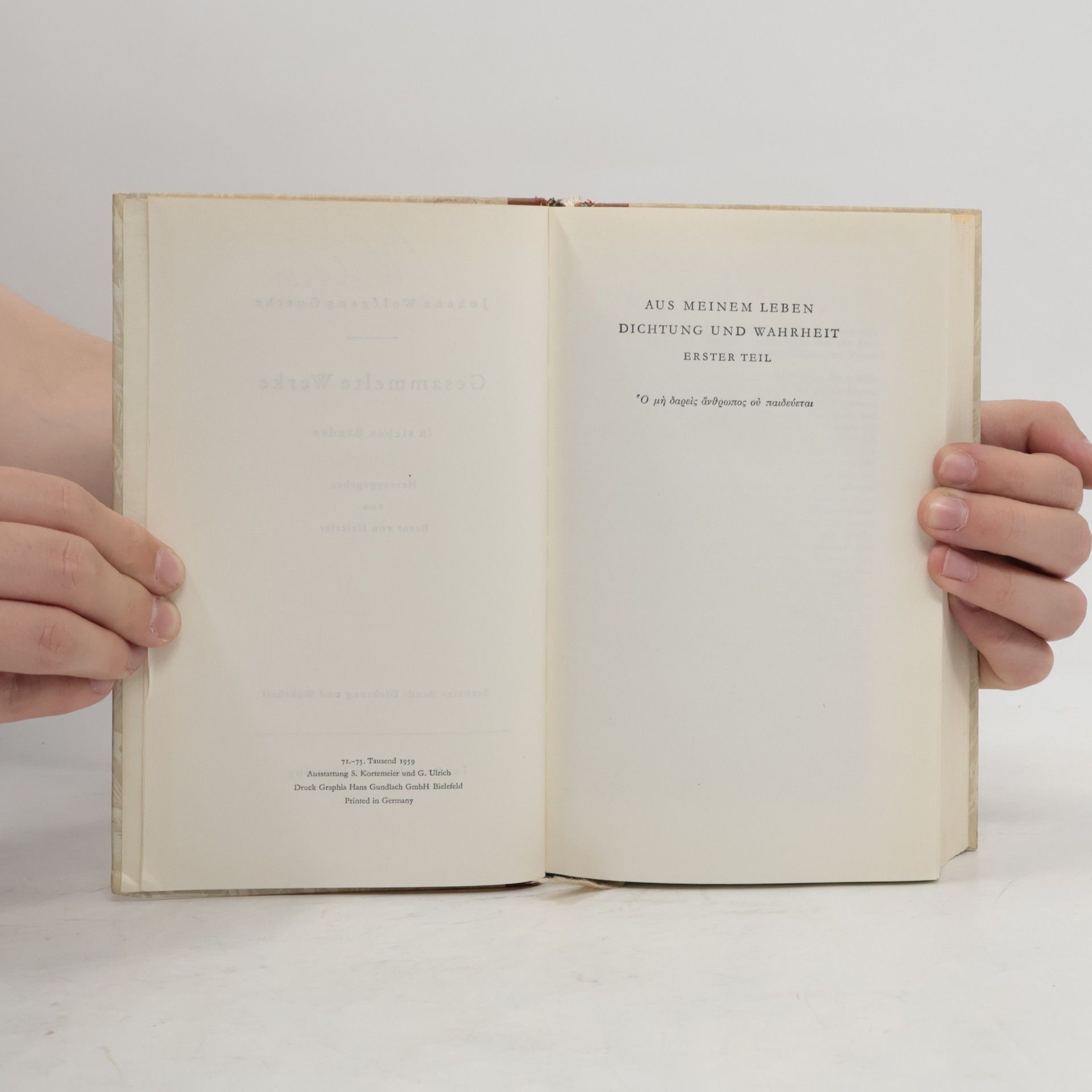 Johann Wolfgang von Goethe Gesammelte Werke in sieben Bänden. Band 6