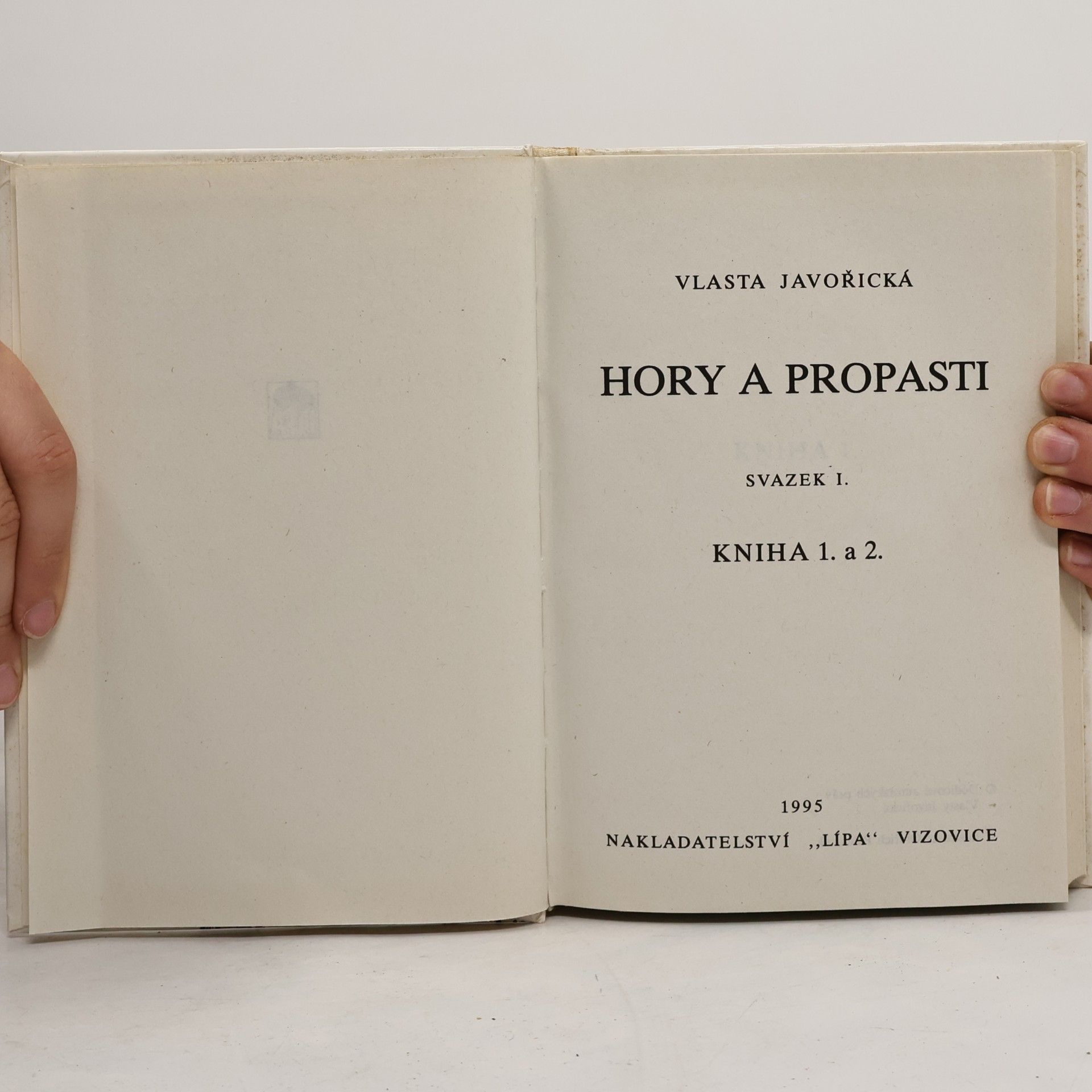 Vlasta Javořická Hory a propasti I. Kniha 1. a 2.