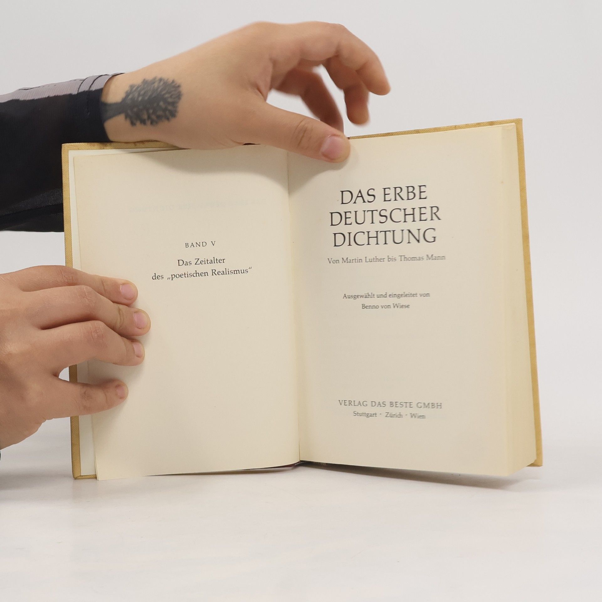 Benno von Wiese Das Erbe deutscher Dichtung