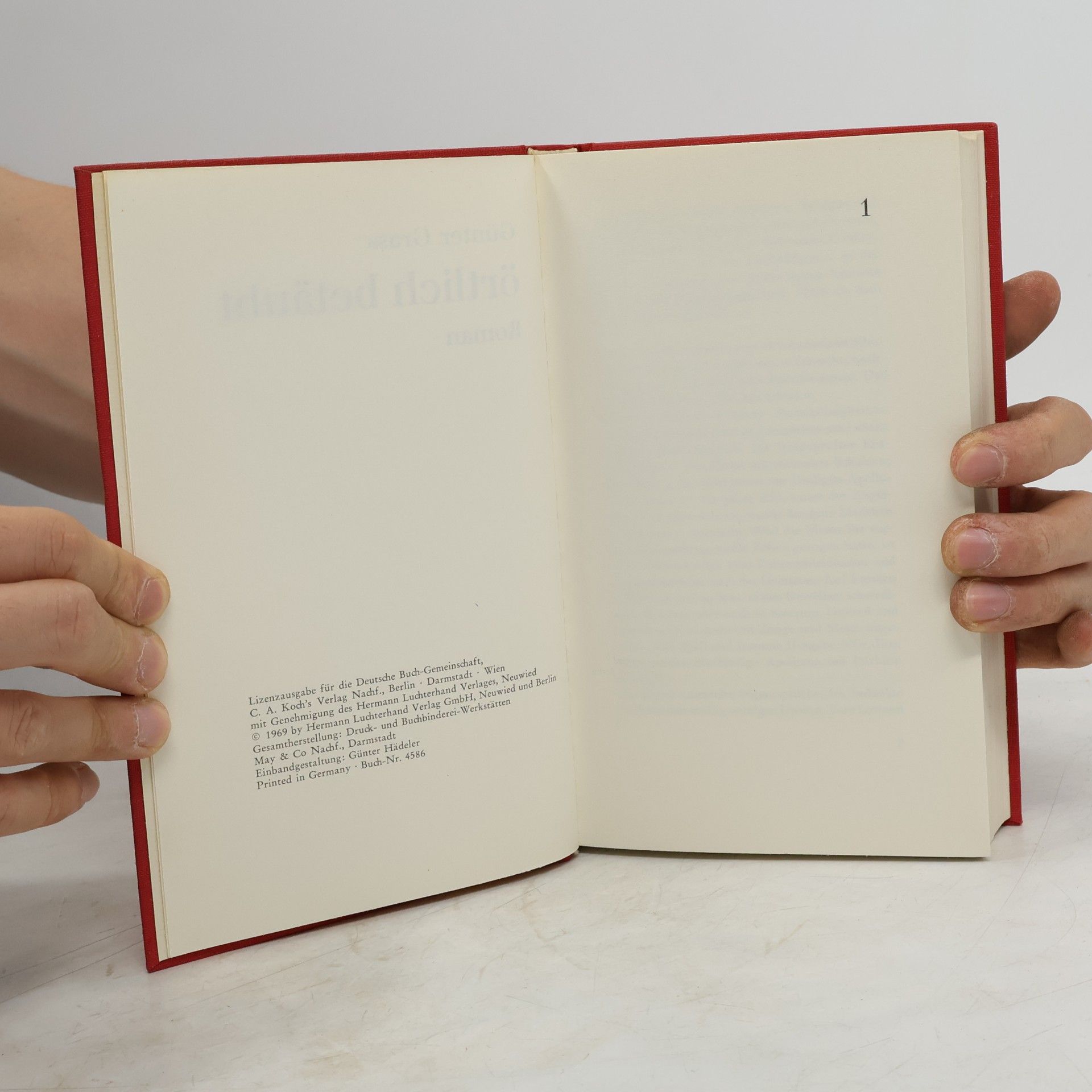 Günter Grass Örtlich betäubt