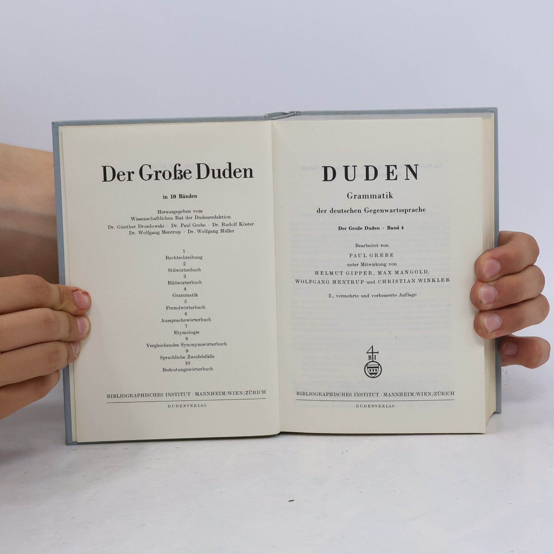 Paul Grebe Der Große Duden Grammatik 4. Grammatik
