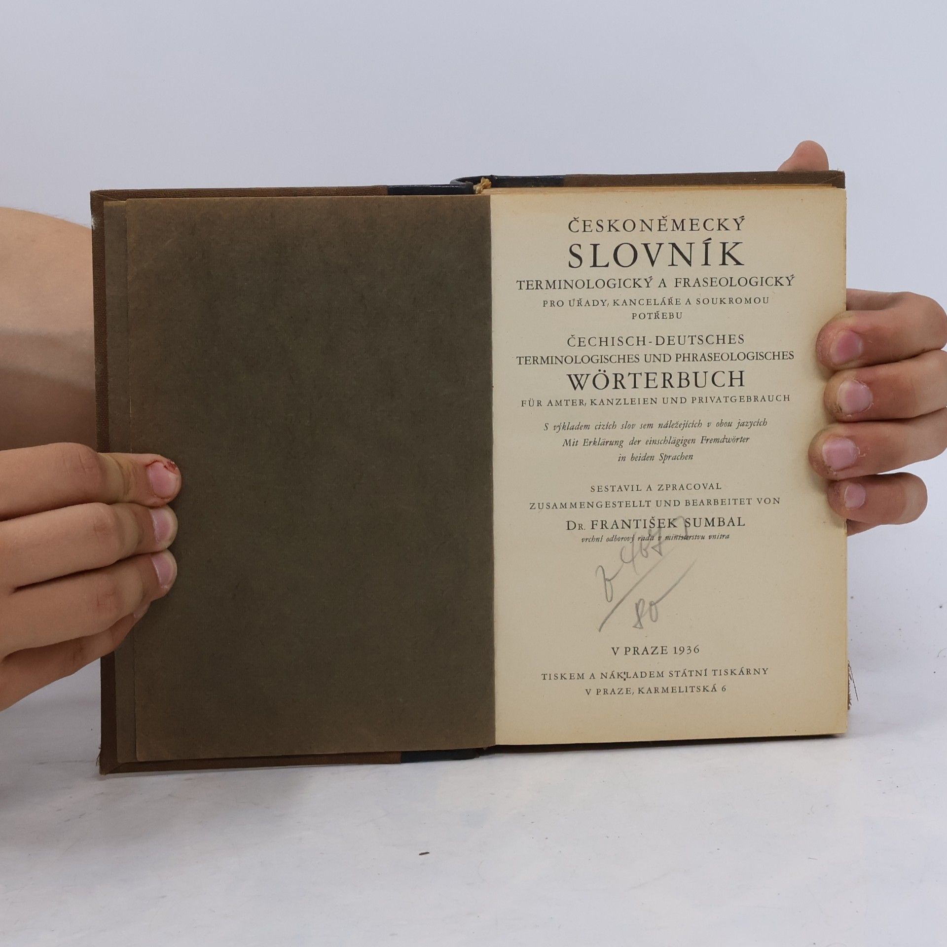 František Sumbal Česko-německý slovník terminologický a fraseologický