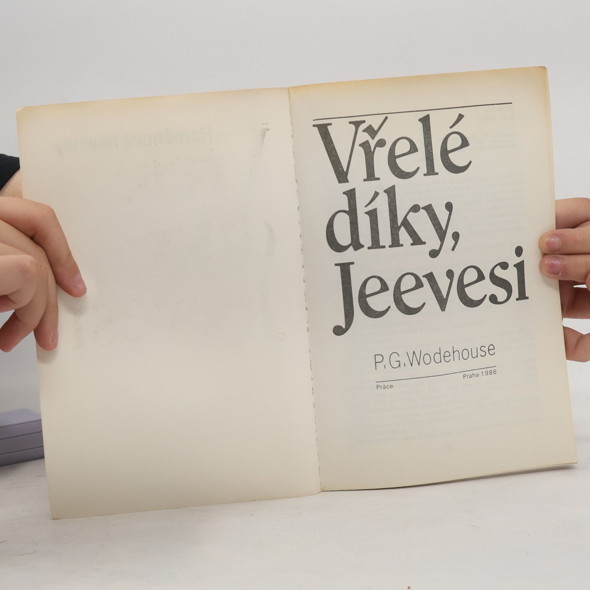 Pelham Wodehouse Vřelé díky, Jeevesi