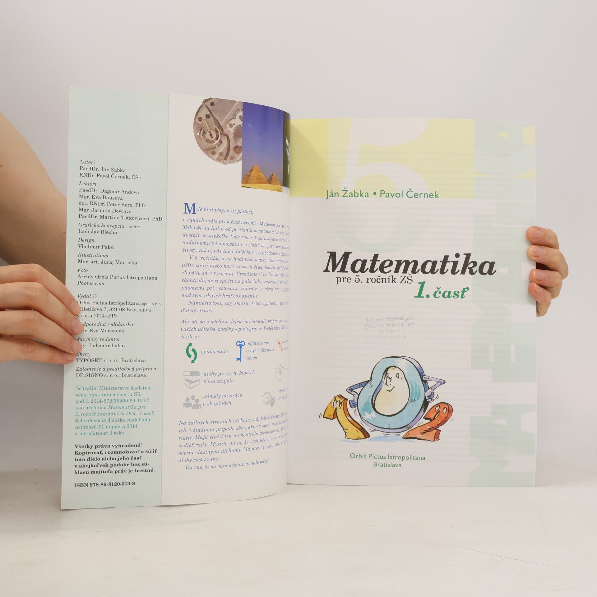 Ján Žabka Matematika pre 5. ročník základných škôl, 1. časť