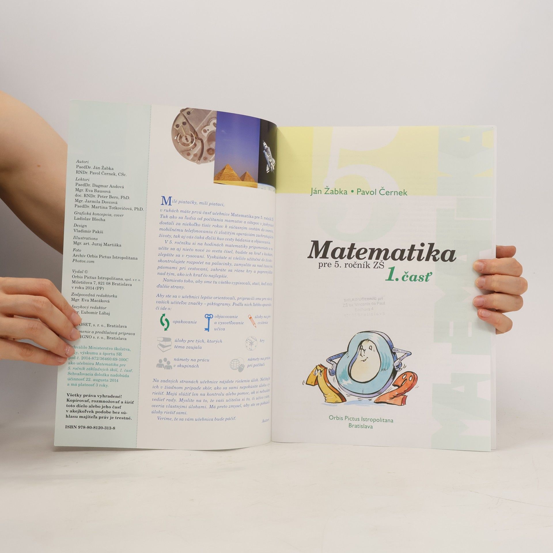 Ján Žabka Matematika pre 5. ročník základných škôl, 1. časť